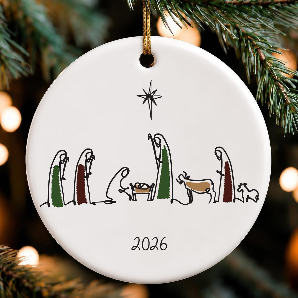NewEleven Adornos de Navidad de Natividad 2025 \u2013 Regalos crist...