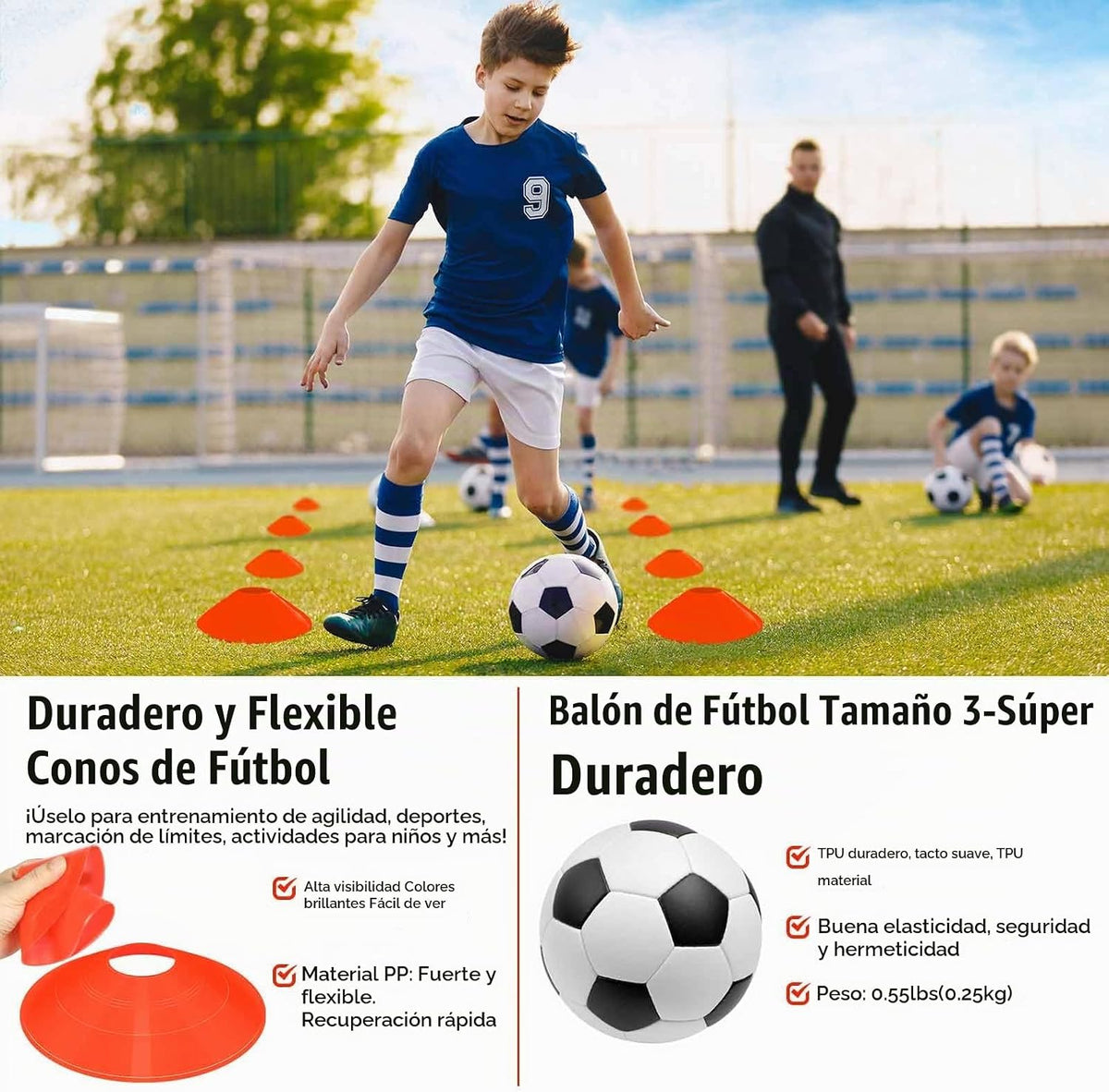 Portería de fútbol, juego de porterías de fútbol para niños para pa...