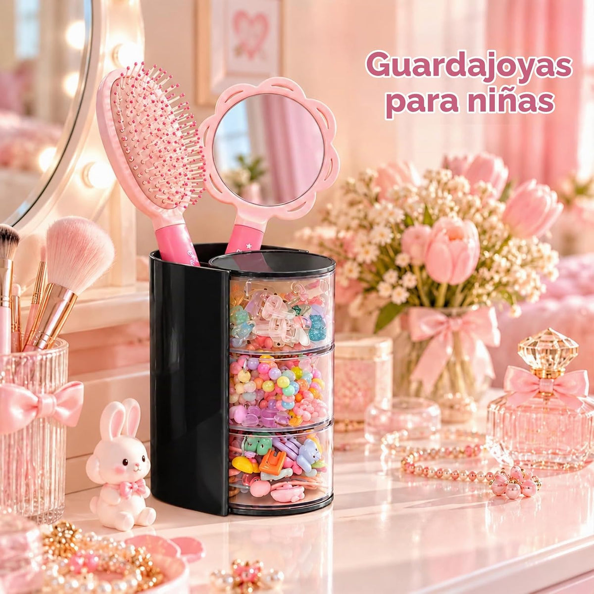 Luscinia Organizador de accesorios para el cabello con soporte para...