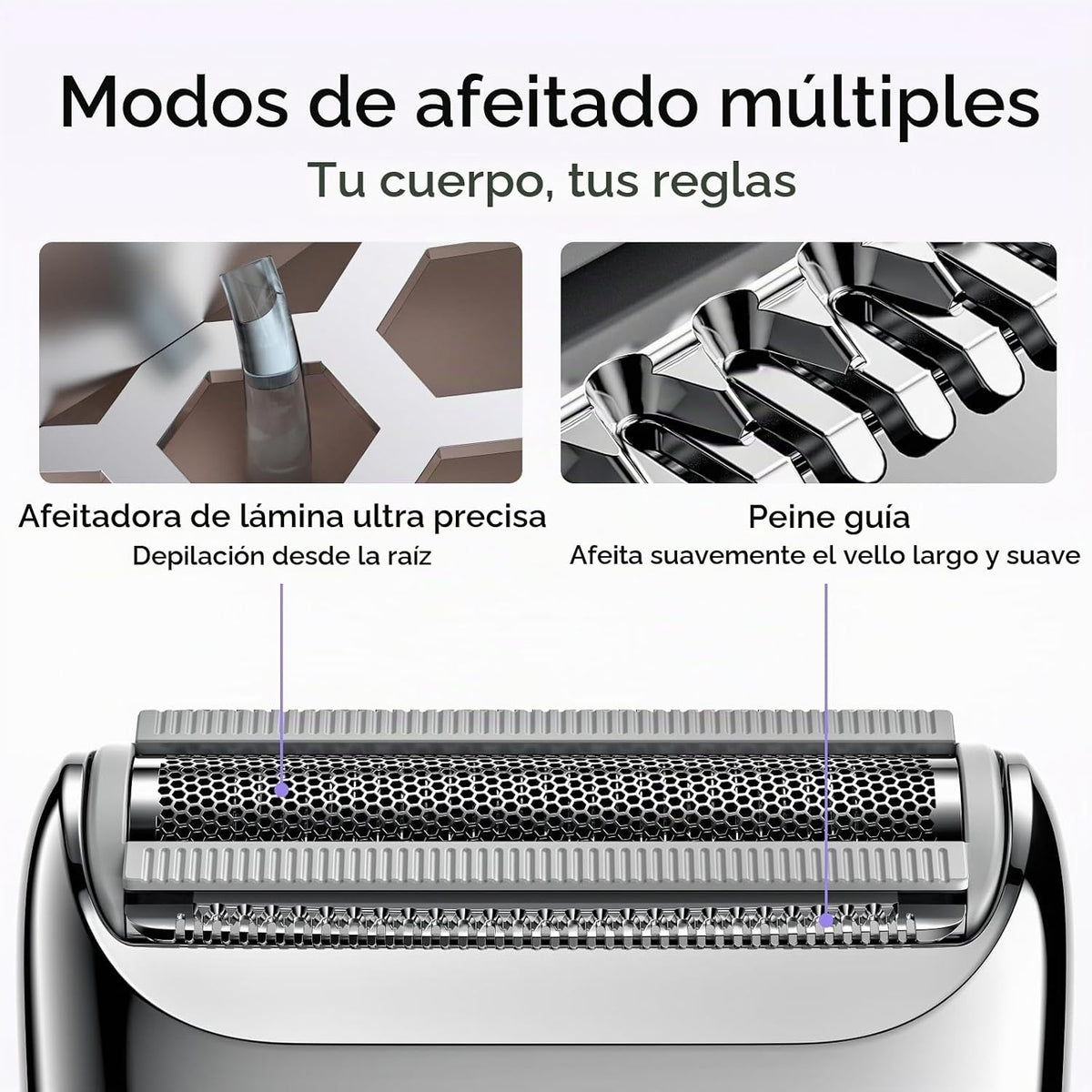 yoose Maquinillas de afeitar eléctricas para mujer, recortadora de...