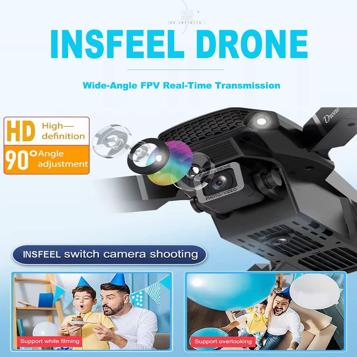 Mini dron con cámara para adultos \u2013 Regalo de juguete de Navid...