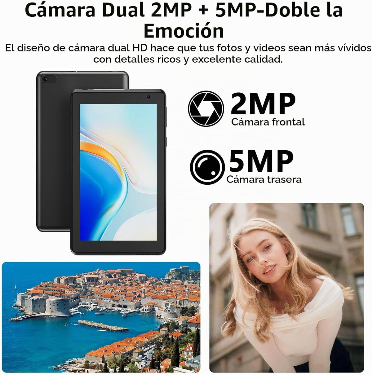 IWEGGO Tablet Android 14 con funda, 7 pulgadas 8 GB RAM+32 GB ROM\/...