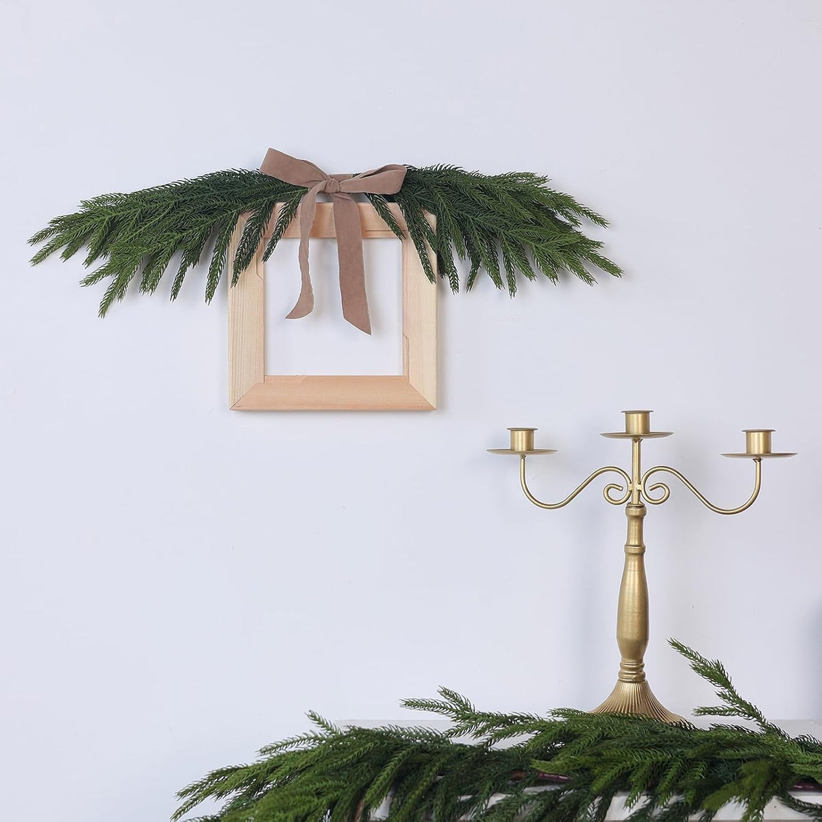 16 ramas de pino Norfolk artificiales de Navidad de 18 "realist...