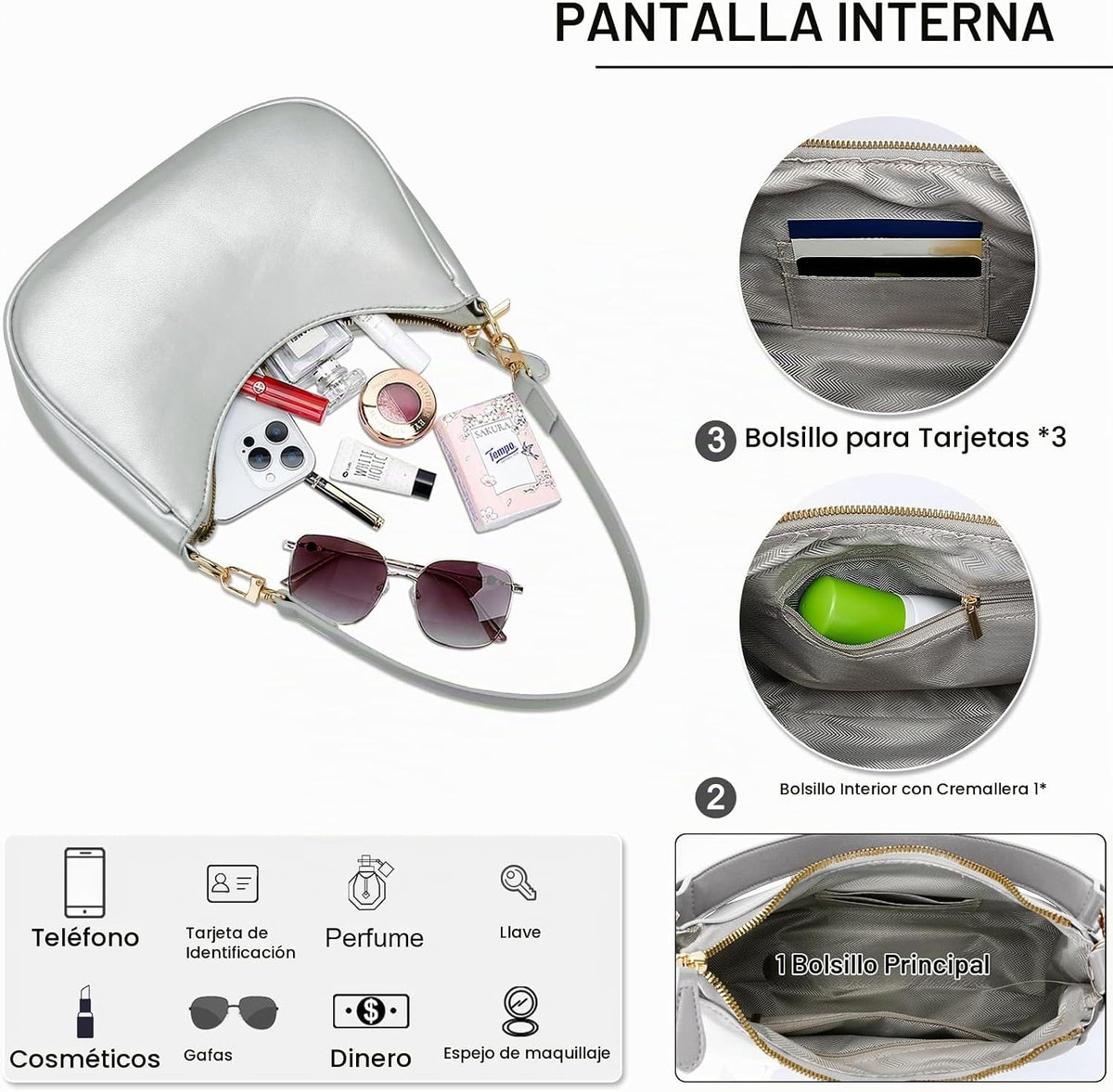 KKXIU Bolso de hombro para mujer, lindos bolsos y bolsos hobo | Bol...