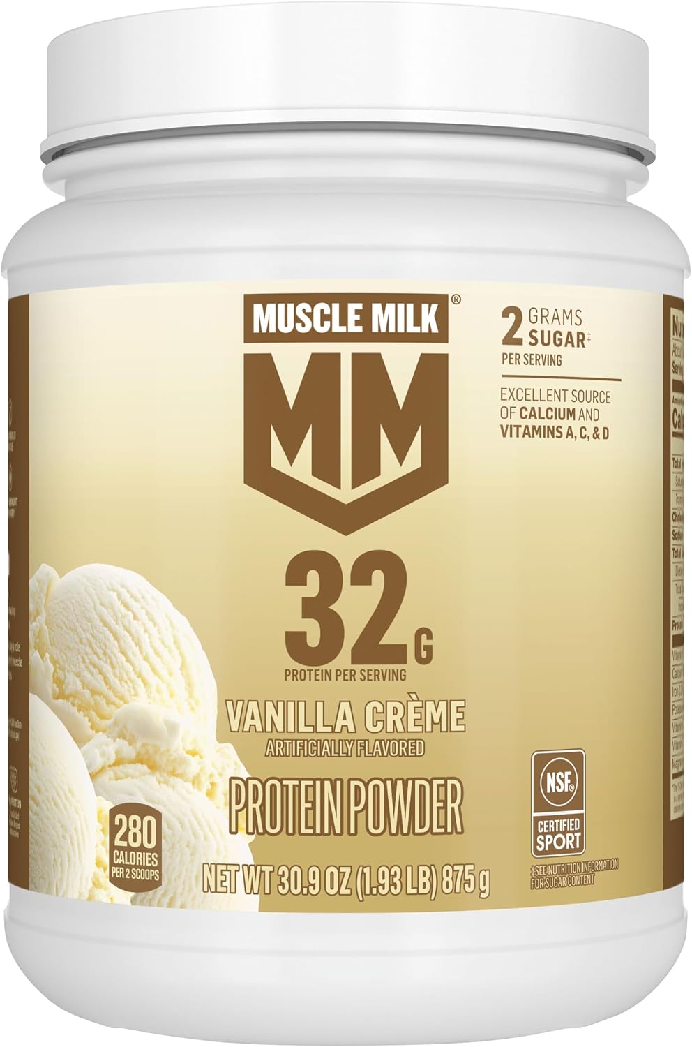 Polvo de proteína Genuine Muscle Milk, Vainilla Crème, 1.93 libras,...
