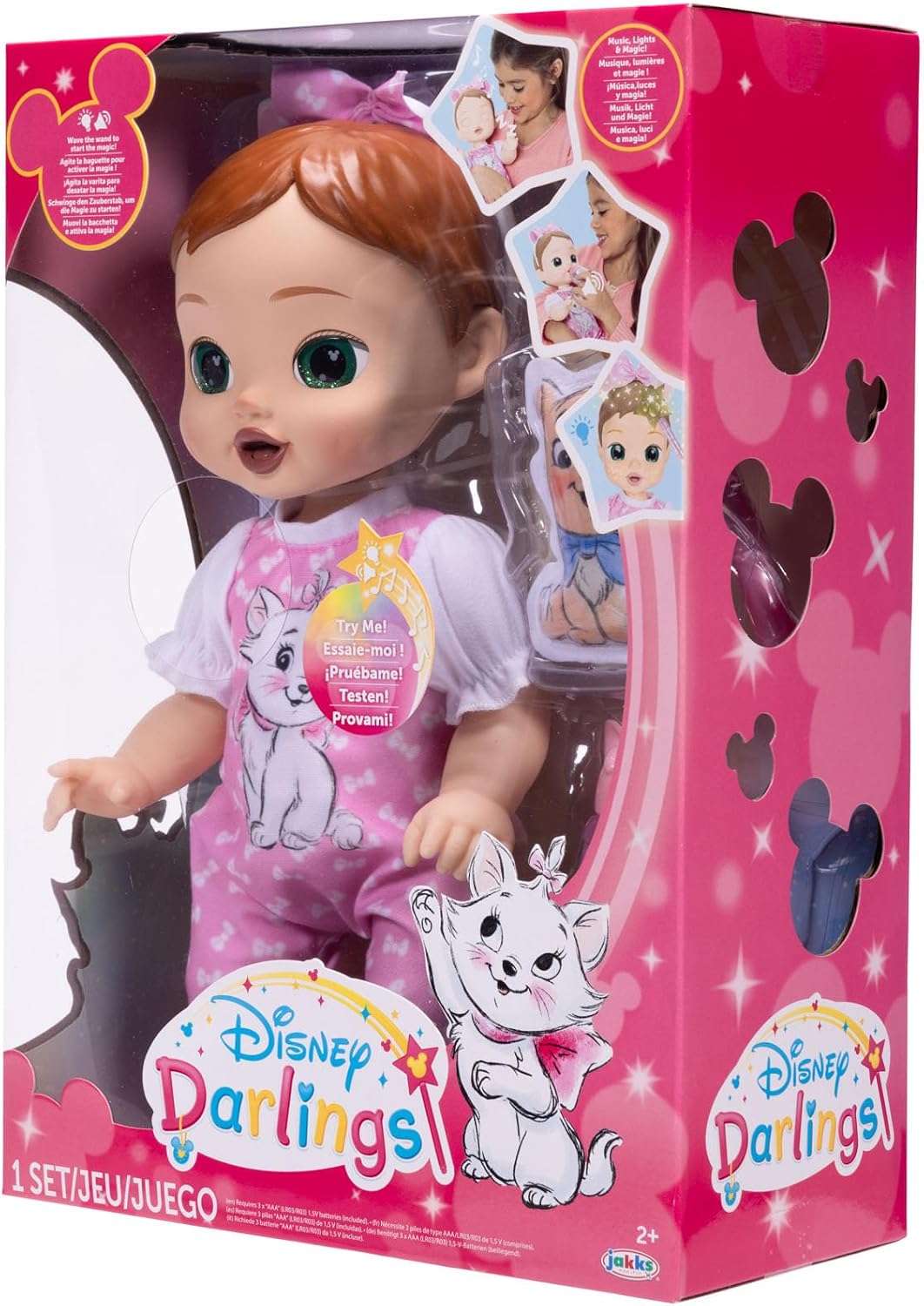 Disney Darlings - Muñeca interactiva de bebé de 13 pulgadas, luces...