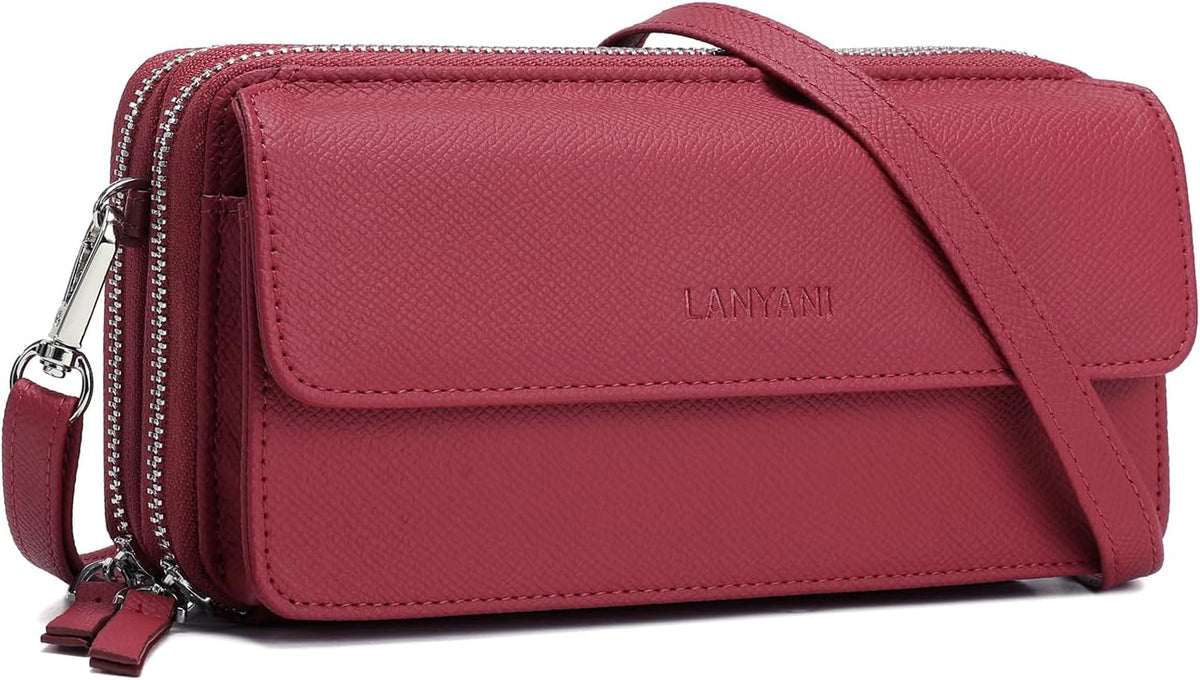 Lanyani Cartera Cruzada RFID con Correa de Muñeca y Bolsillo para T...
