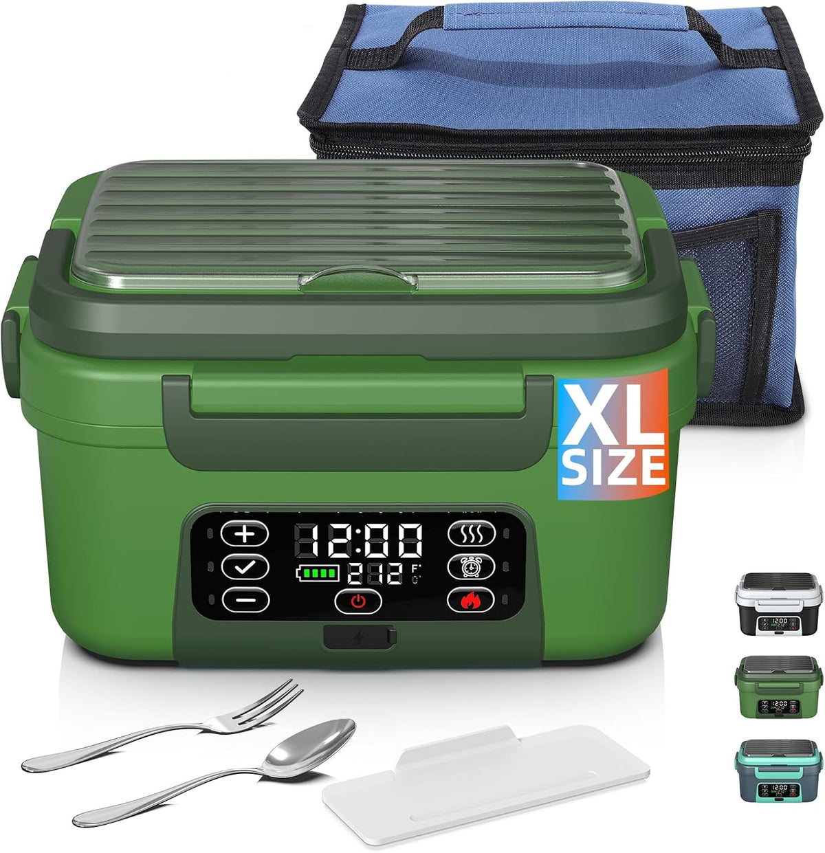 Omboos Lonchera eléctrica inalámbrica con calefacción, XL 6.3 tazas...