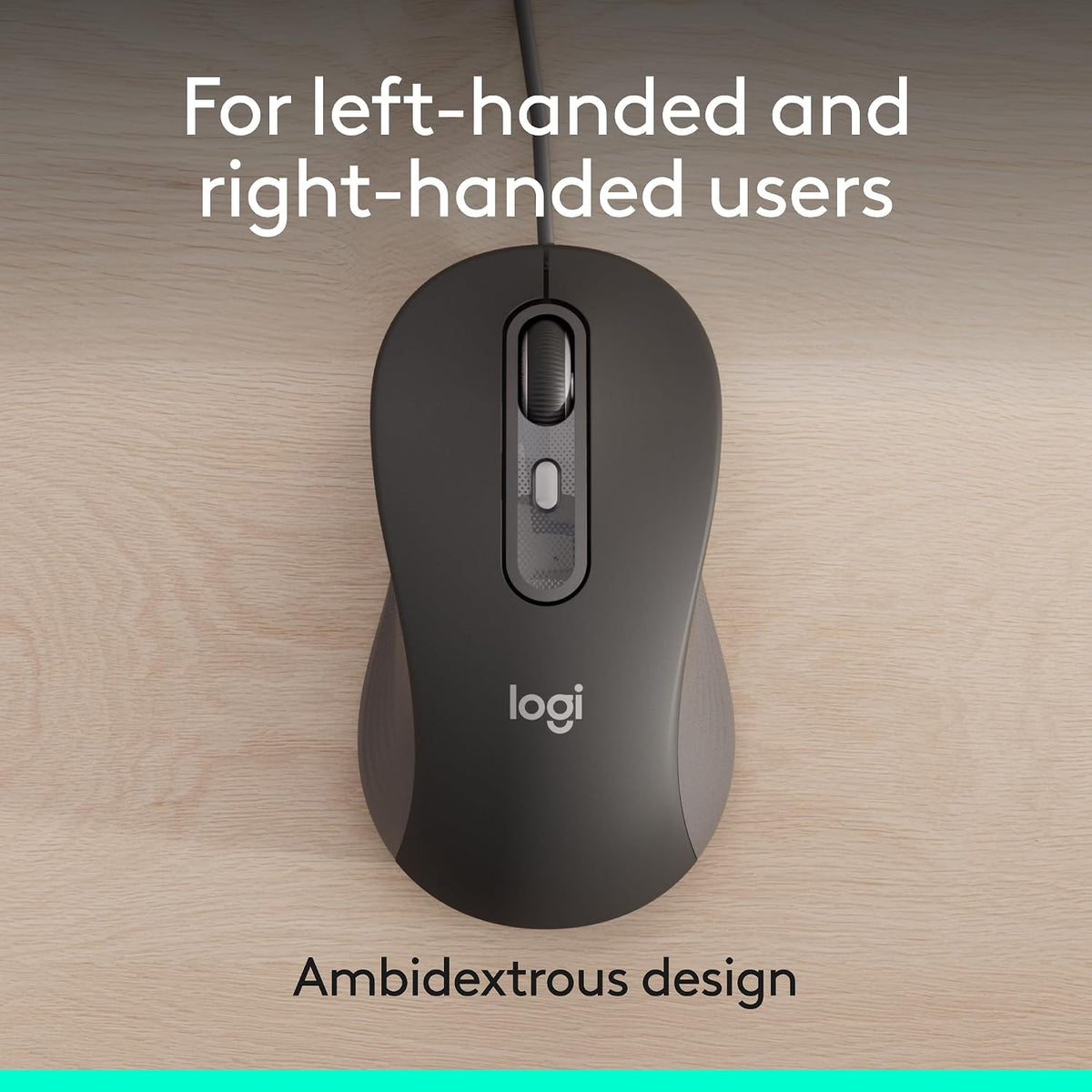 Logitech Signature Wired M520 L Ratón óptico para empresas - Grafit...