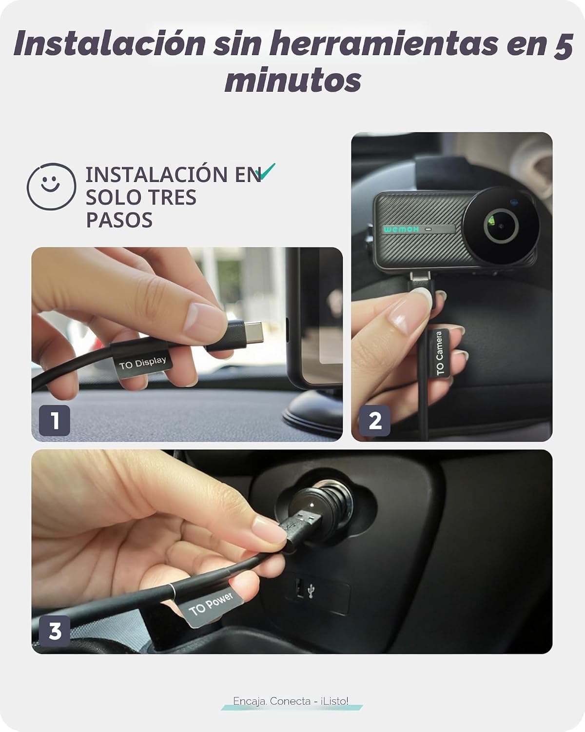 WEMOH Cámara magnética del coche del bebé con el monitor de 5"...