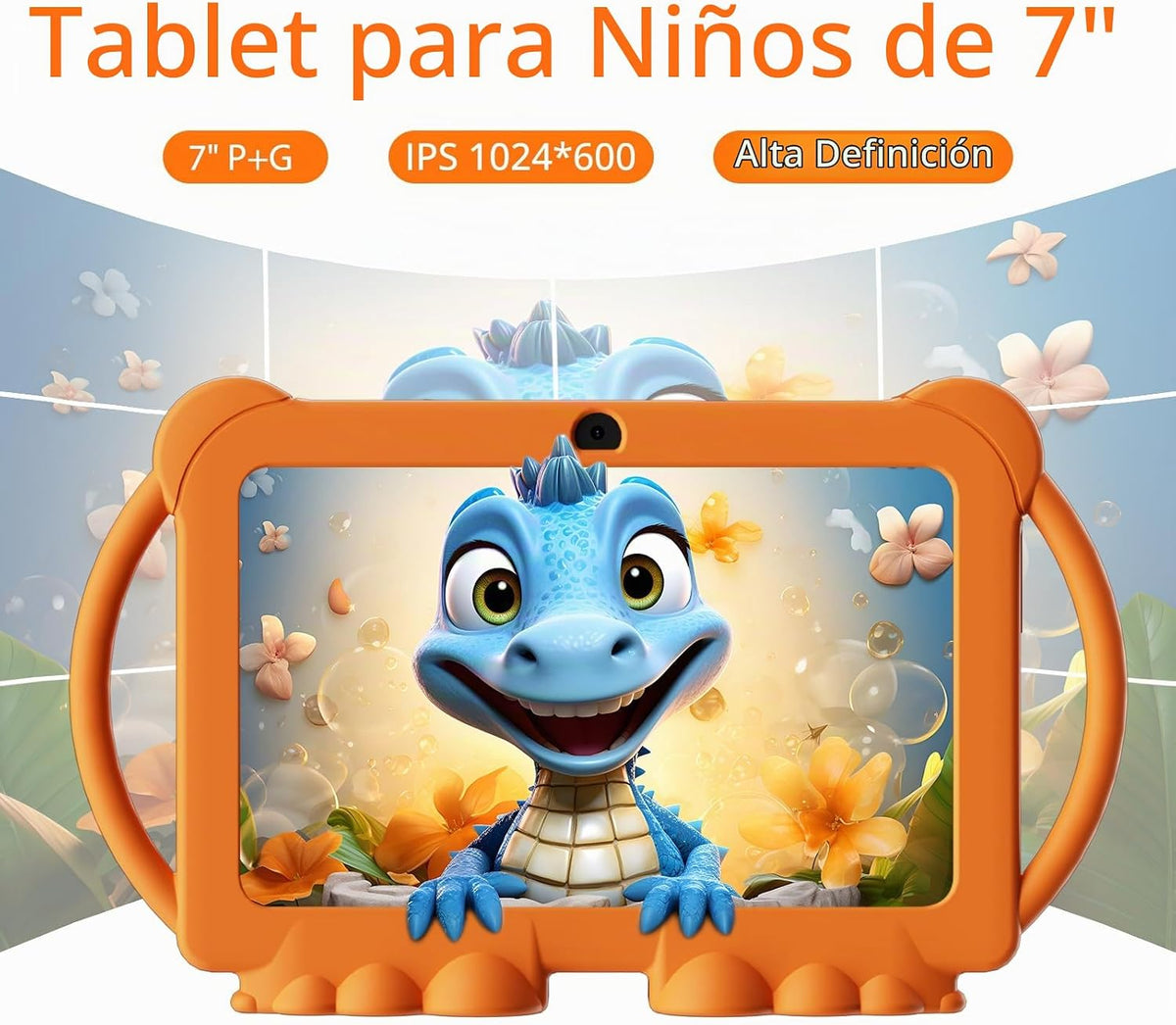 PEICHENG Tableta para niños de 7 pulgadas Android 12.0 para niños p...