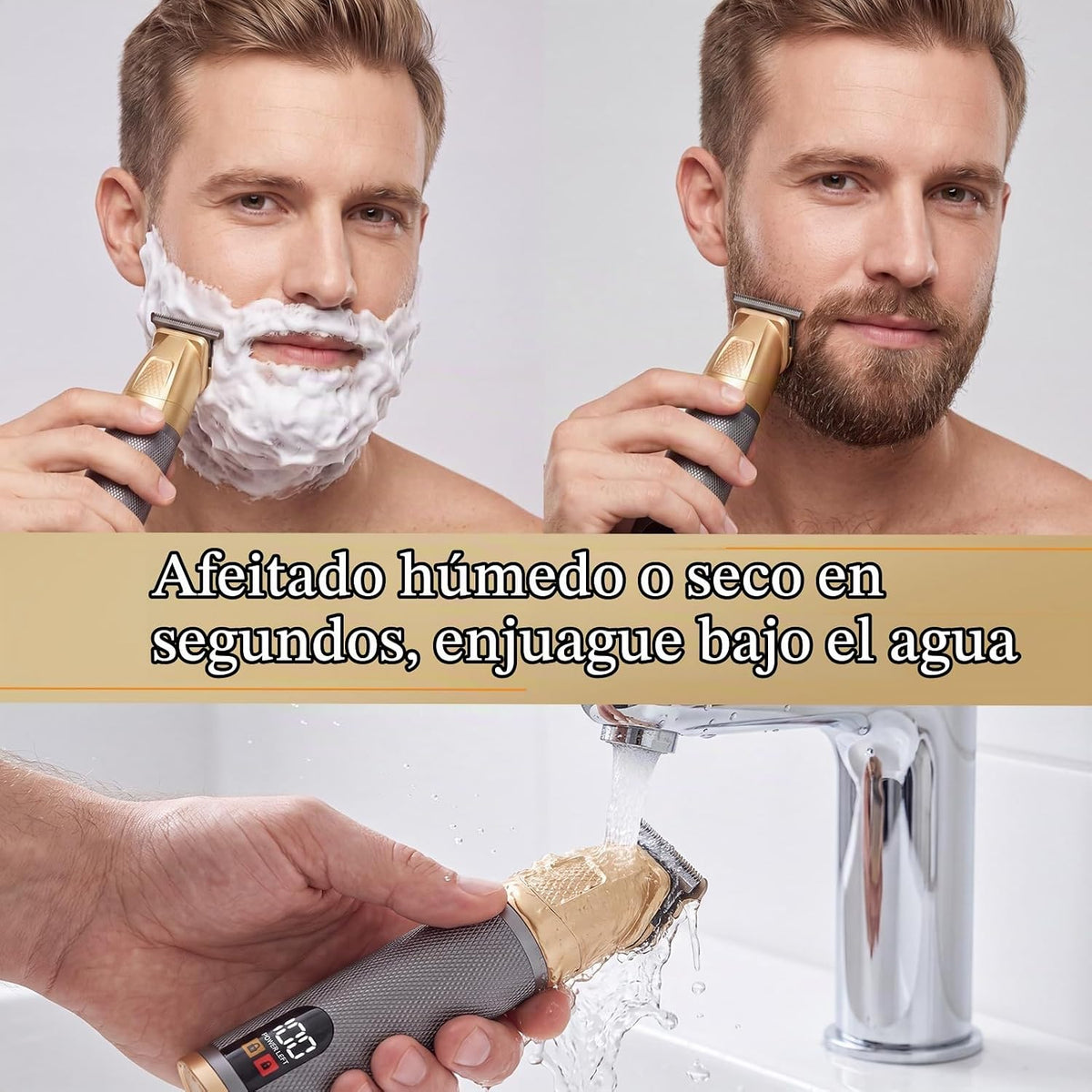 Manscape - Cortadora de barba y cuerpo para hombres, impermeable, k...