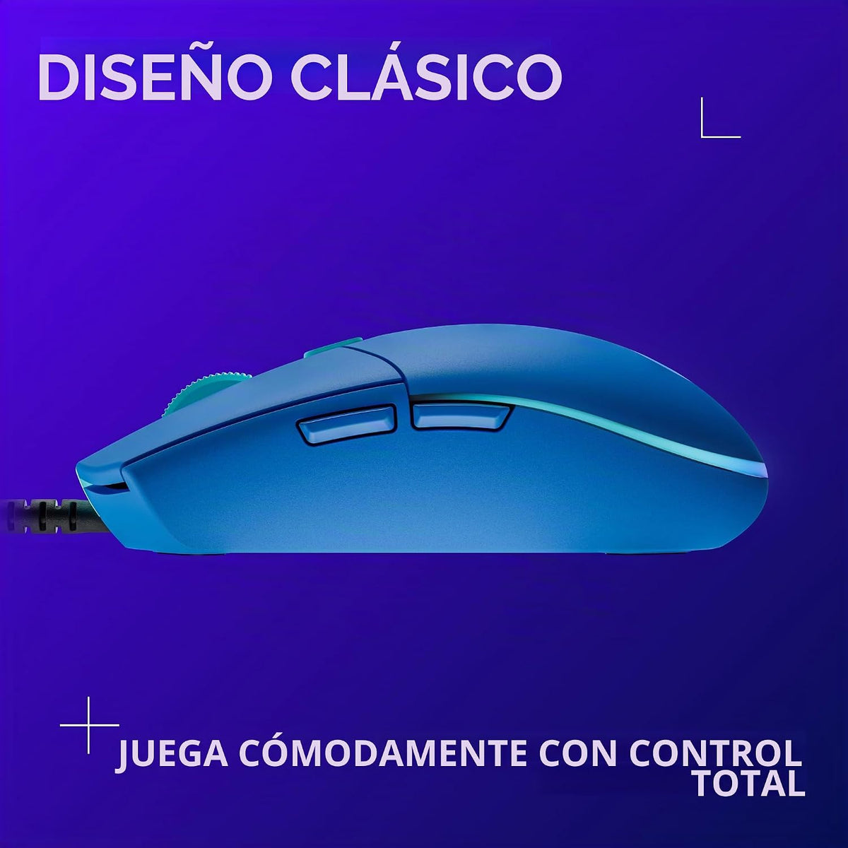 Logitech G203 Wired Gaming Mouse - Blue | LIGHTSYNC RGB, memoria in...