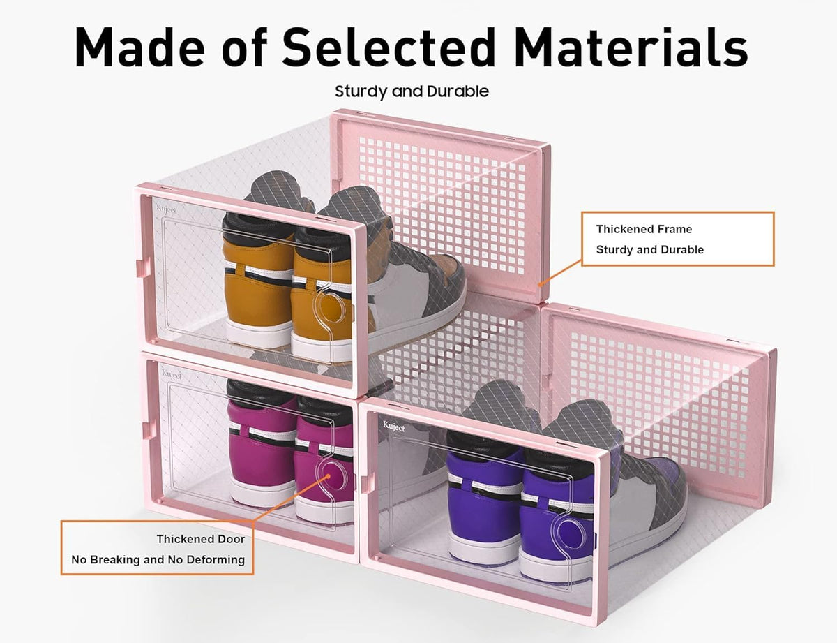 Kuject Cajas de almacenamiento de zapatos grandes, 12 unidades | Es...