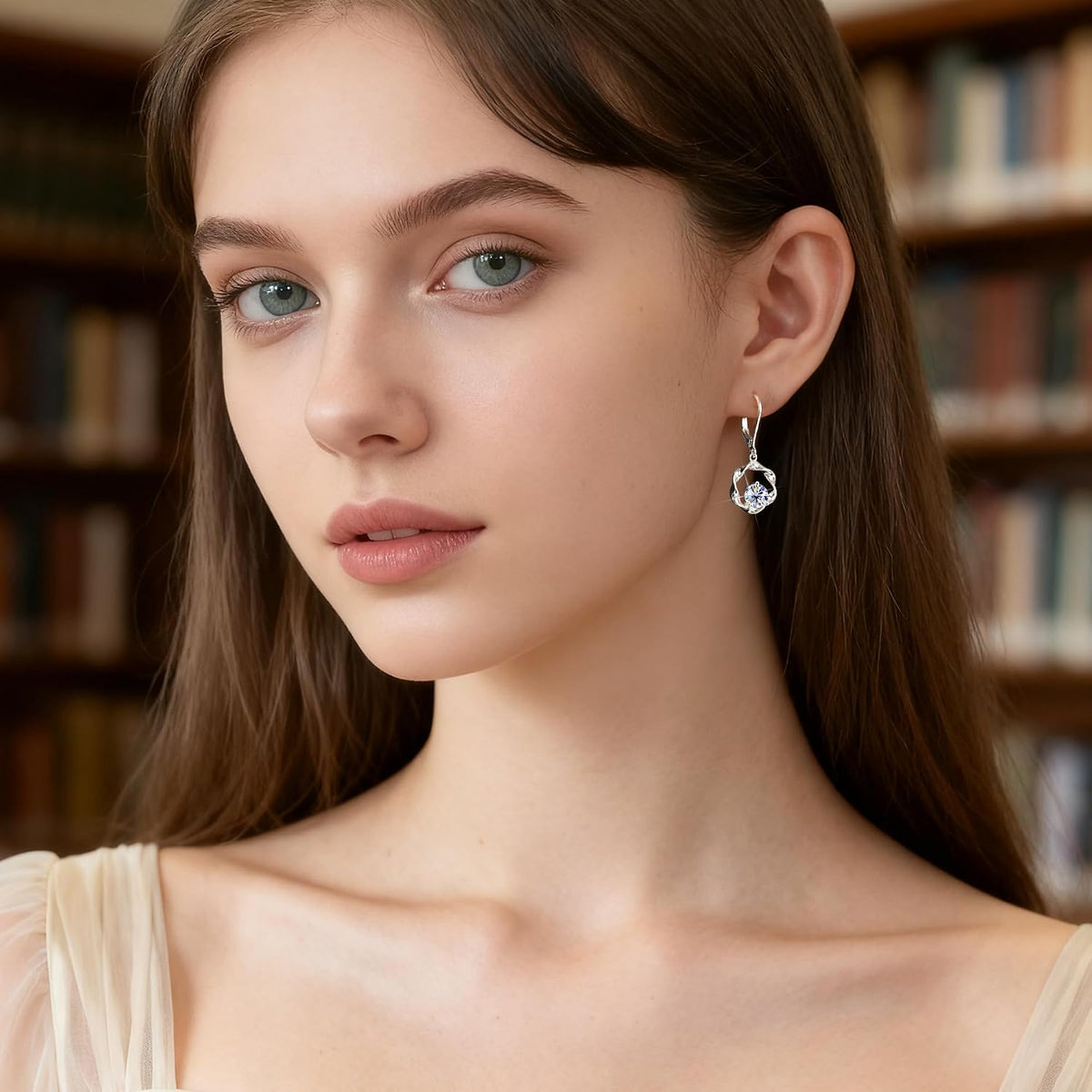 Aretes colgantes de moissanita de 2 quilates para mujer, aretes Mob...