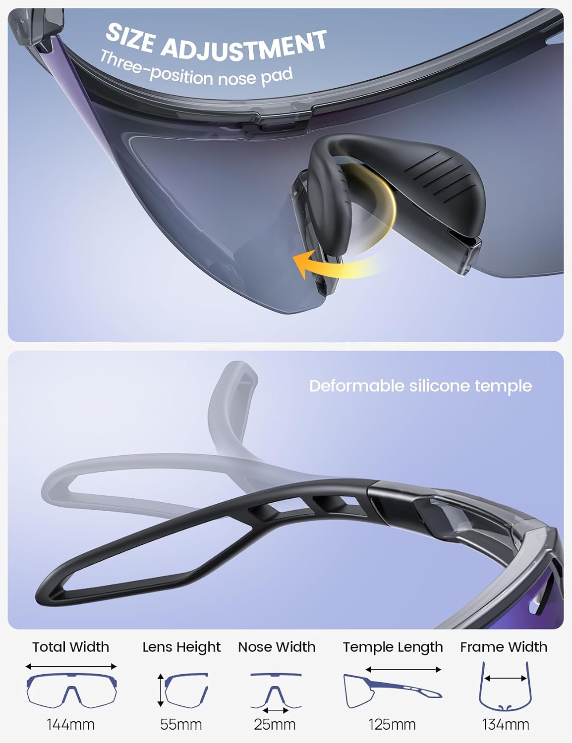 Lamicall Gafas de sol deportivas polarizadas de 0.85 oz para hombre...