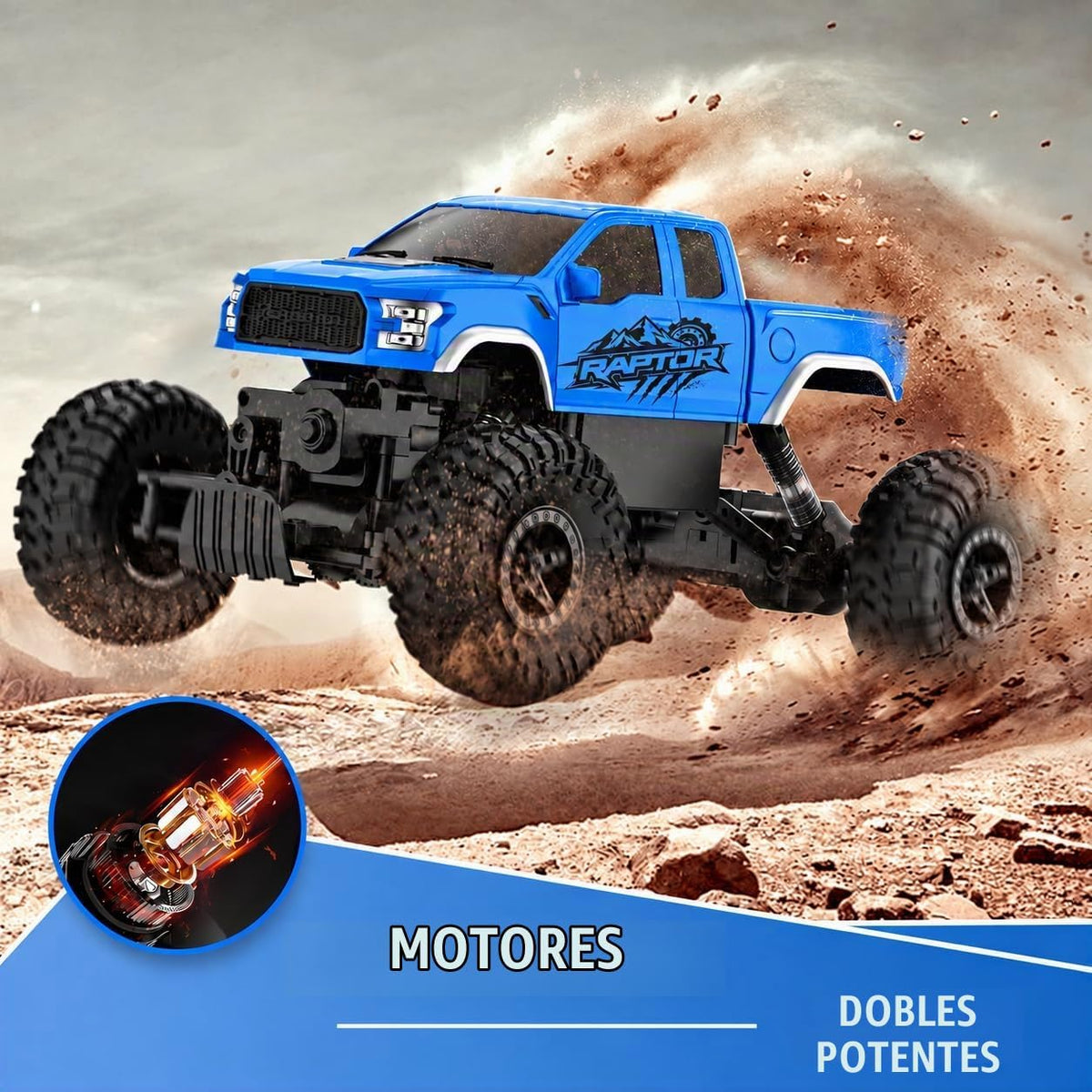 DOUBLE E Ford Raptor F150 Coche de Control Remoto 4WD Camiones Mons...