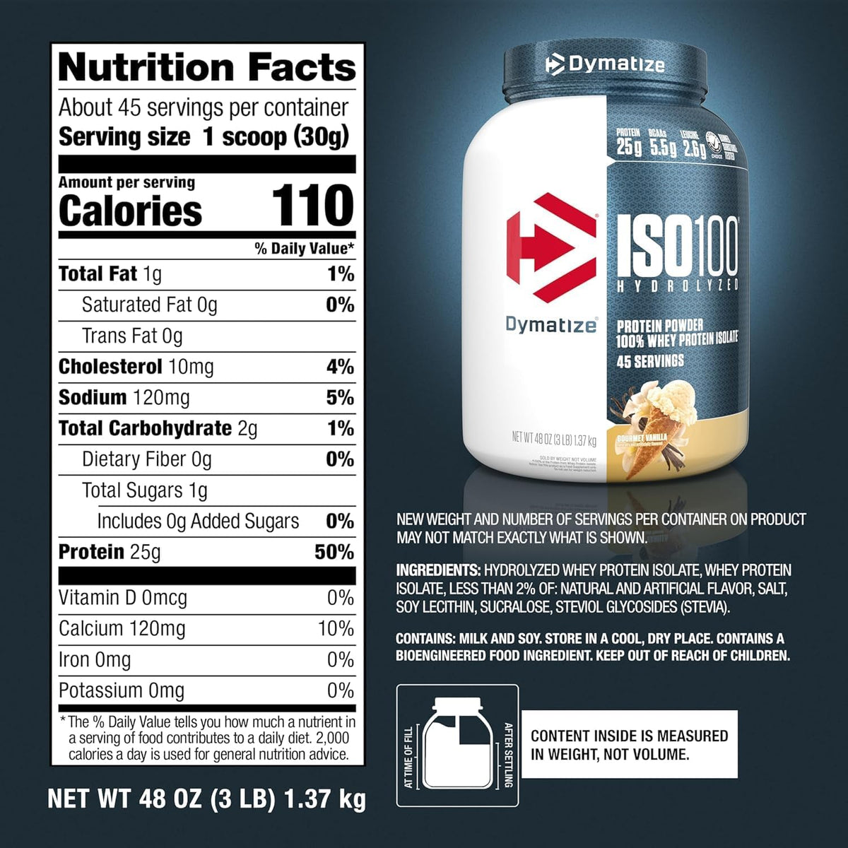 Dymatize Nutrition 100% proteína de suero de leche aislada hidroliz...