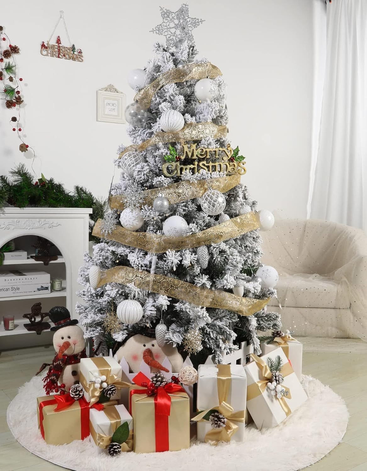 Shareconn Adornos de Bolas de Navidad de 80 mm, 12 Piezas de plásti...