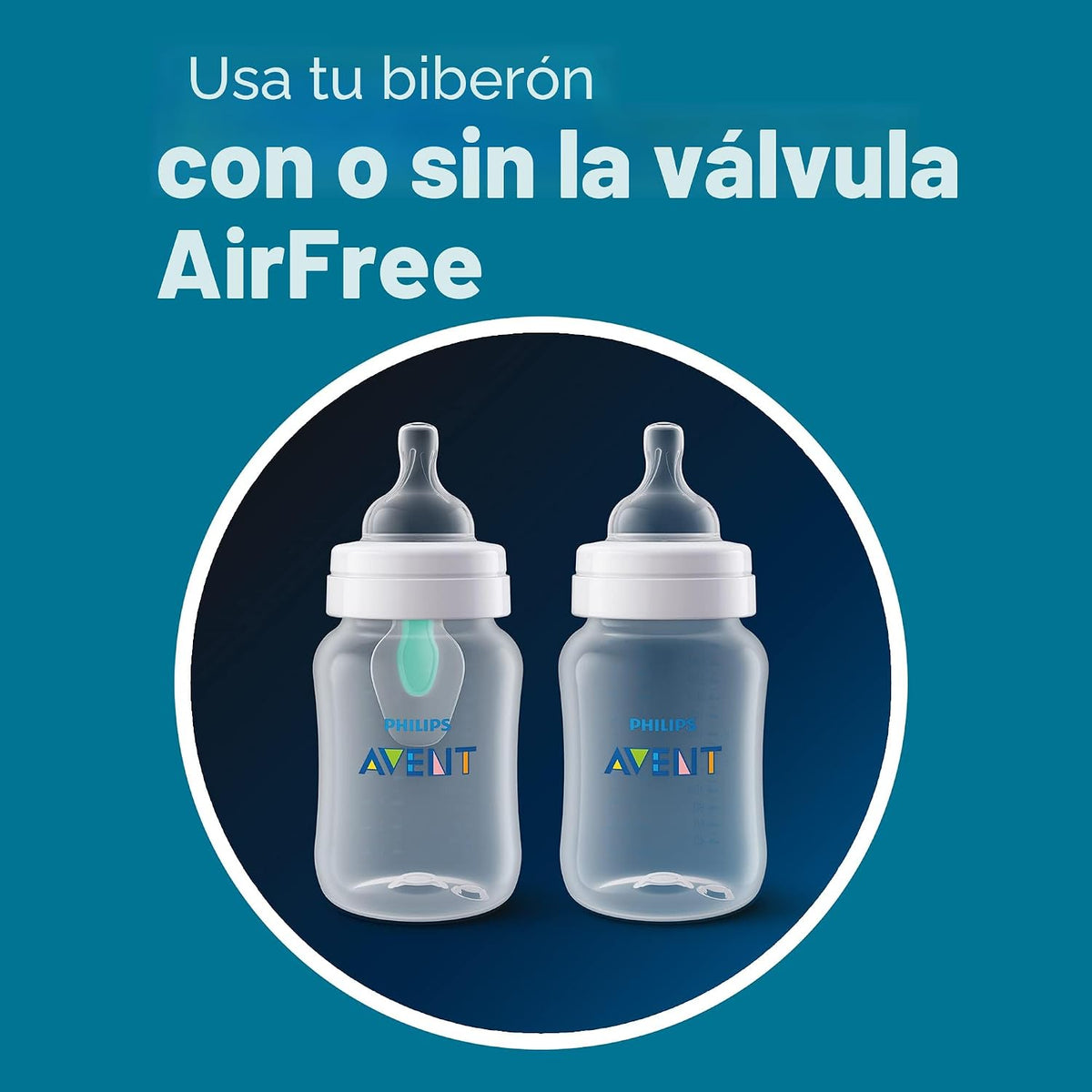 Philips Avent Biberón anticólico, flujo rápido, 11 oz, SCY106\/04 |...