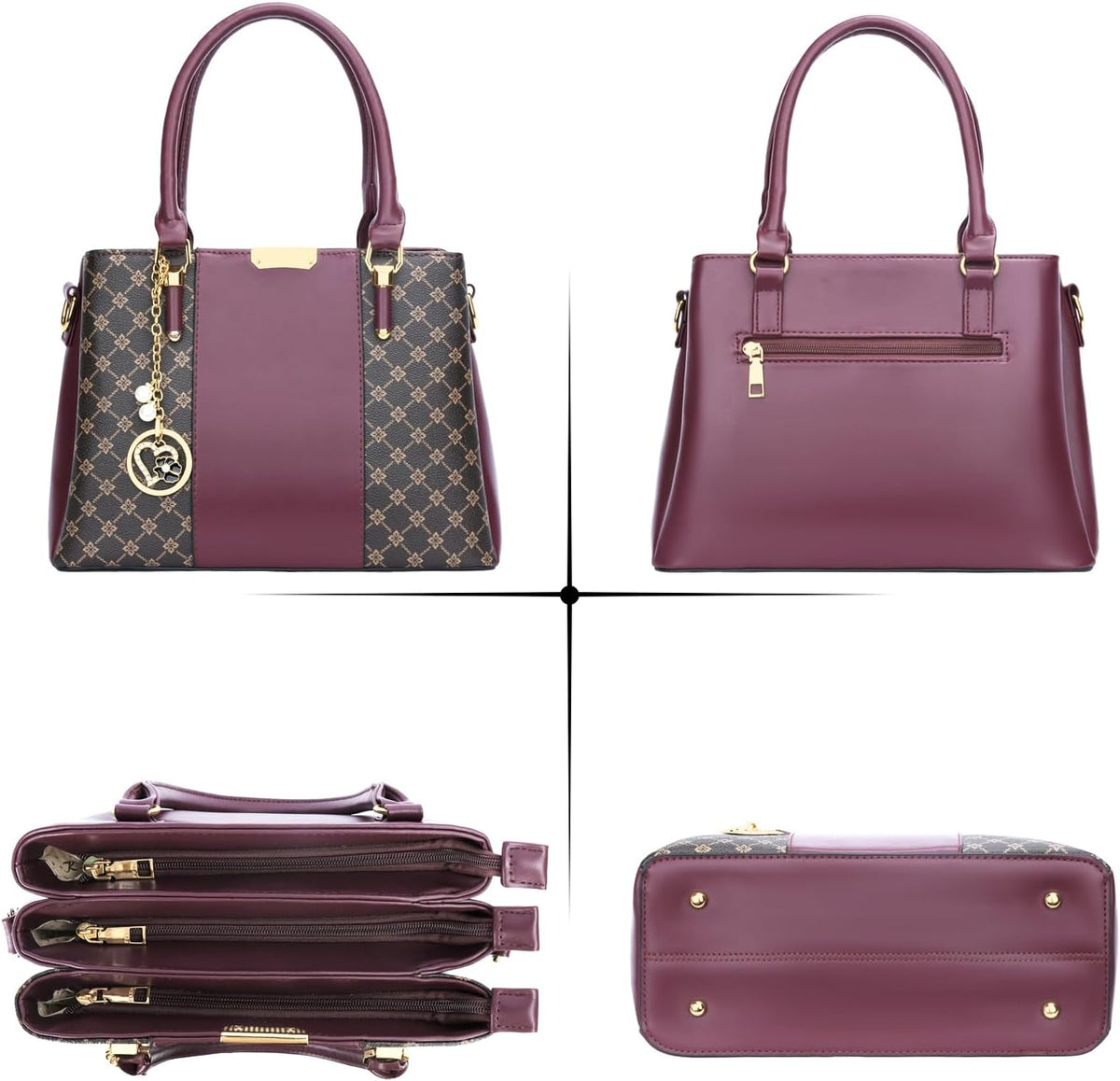 KKXIU Monederos y bolsos para mujer, Bolso tipo cartera con asa sup...
