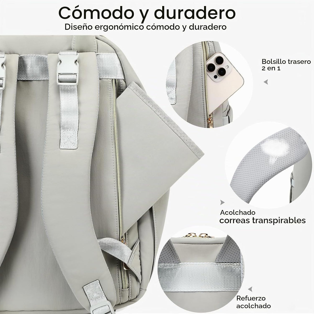 AIJIEKE Mochila para pañales, Mochila para pañales multifuncional g...