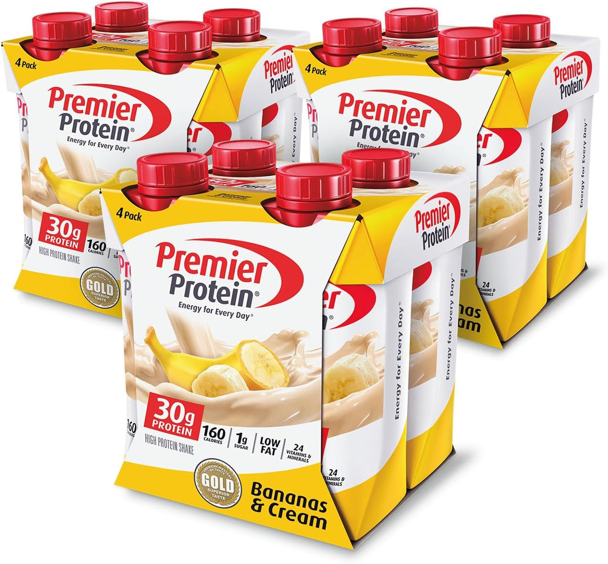 Premier Protein Batido de proteína de 1.06 onzas, plátano, 12 unidades