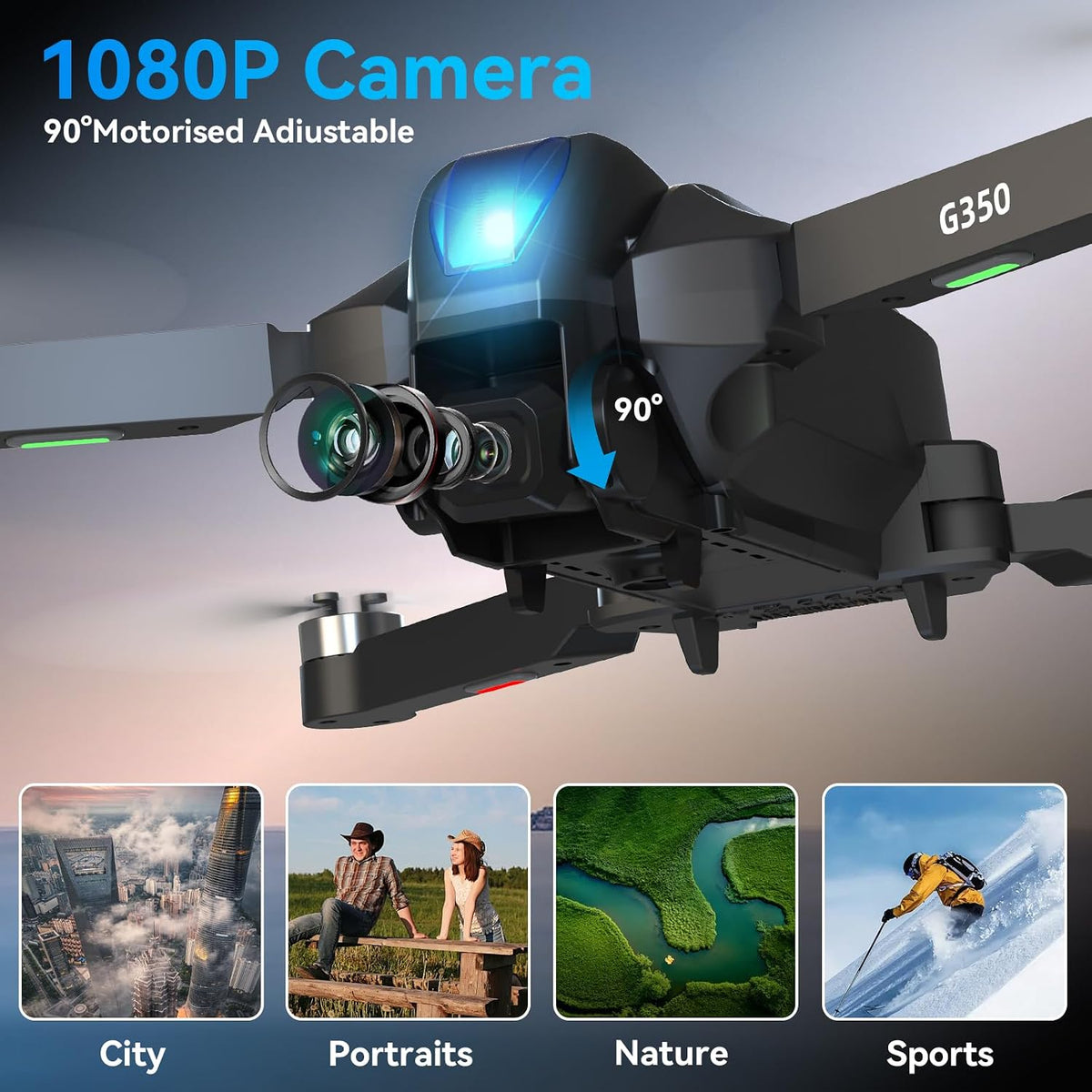 Dron con cámara 4.5 "pantalla LCD en el controlador, Drone con...