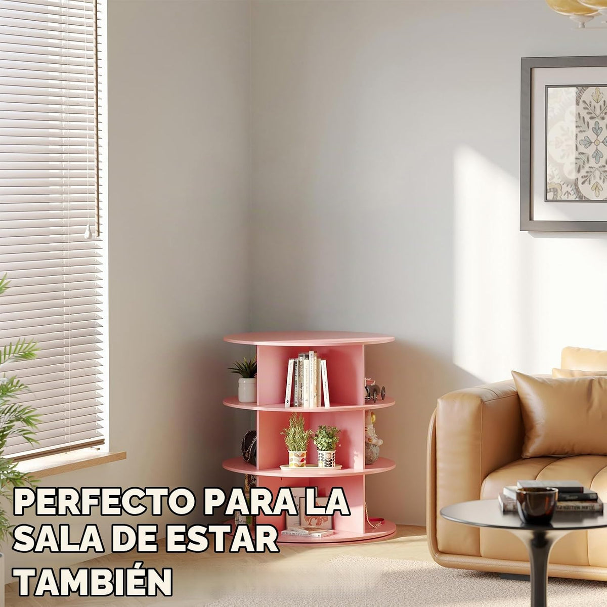 SpaceAid Torre Zapatero Giratorio de 3 Niveles, Exhibidor de Zapato...
