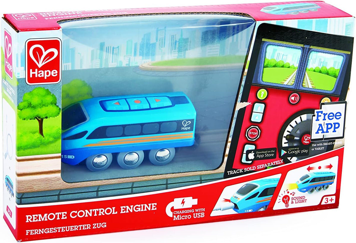Hape Tren de motor a control remoto | Juguete ferroviario para niño...