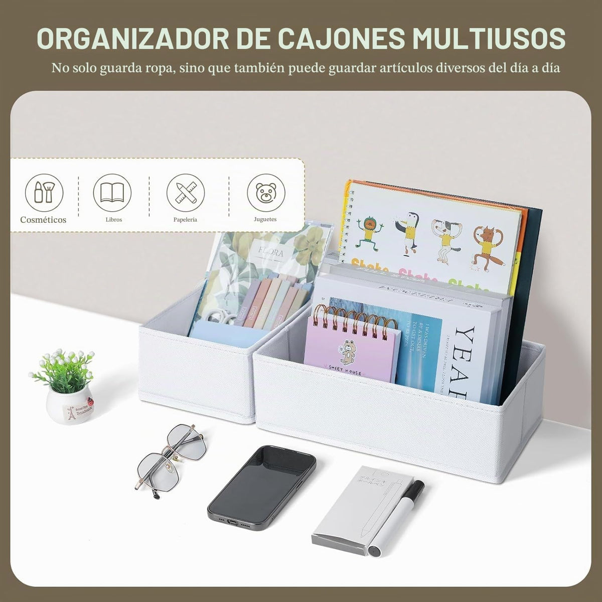 DIMJ Organizador de cajones para ropa, paquete de 15 unidades, orga...
