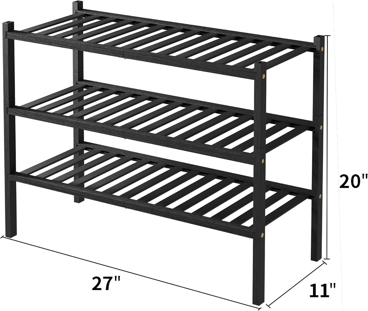 ROMGUAR CRAFT Zapatero de Bambú de 3 Niveles para Closet Independie...