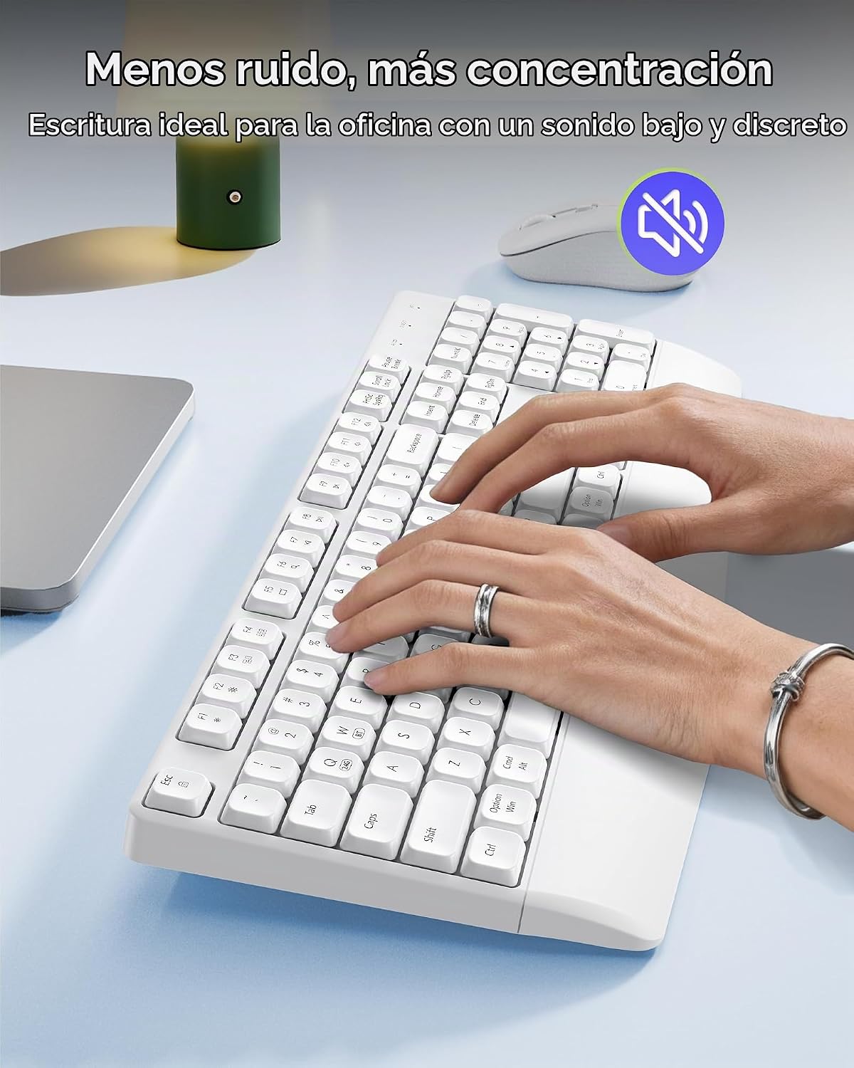 seenda COE200 Combo de teclado y mouse Bluetooth inalámbricos con |...