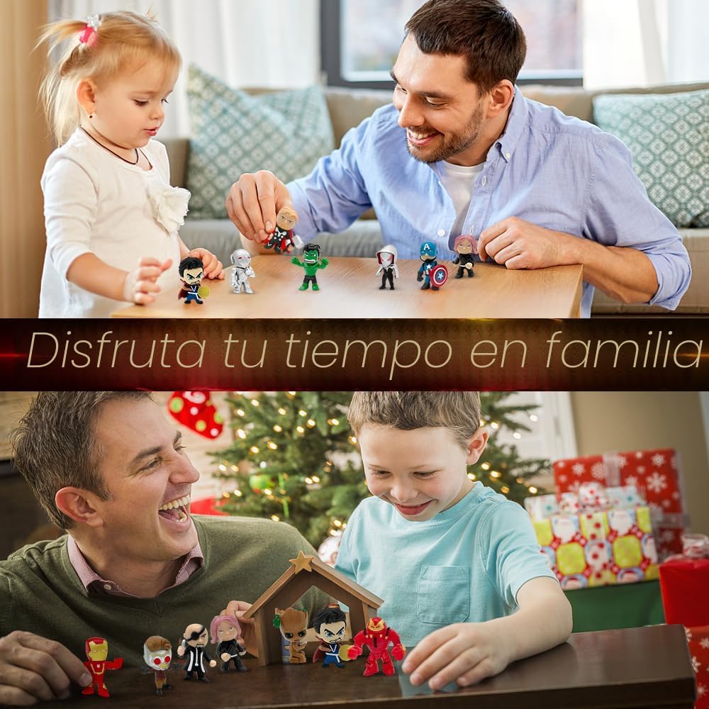 DLOCVN Mini Juguetes de Superhéroes, 26 Piezas Minifiguras Pequeñas...