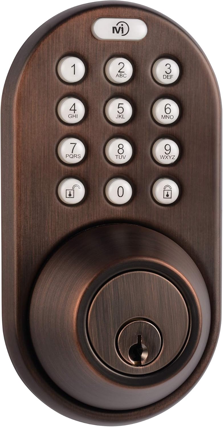 MiLocks TF-02OB Cerradura de puerta digital con teclado electrónico...