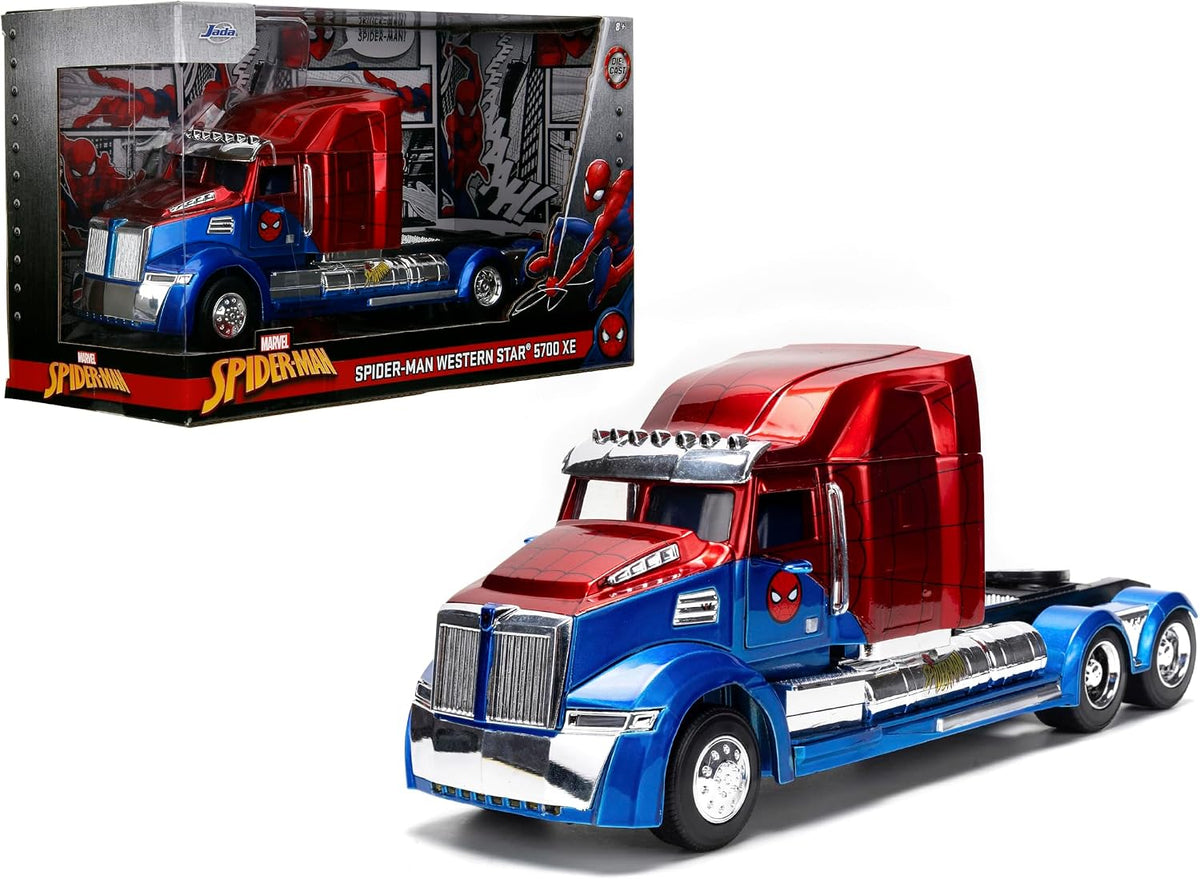 Jada Spider-Man Western Star 5700 XE Big Rig - Vehículo fundido a p...