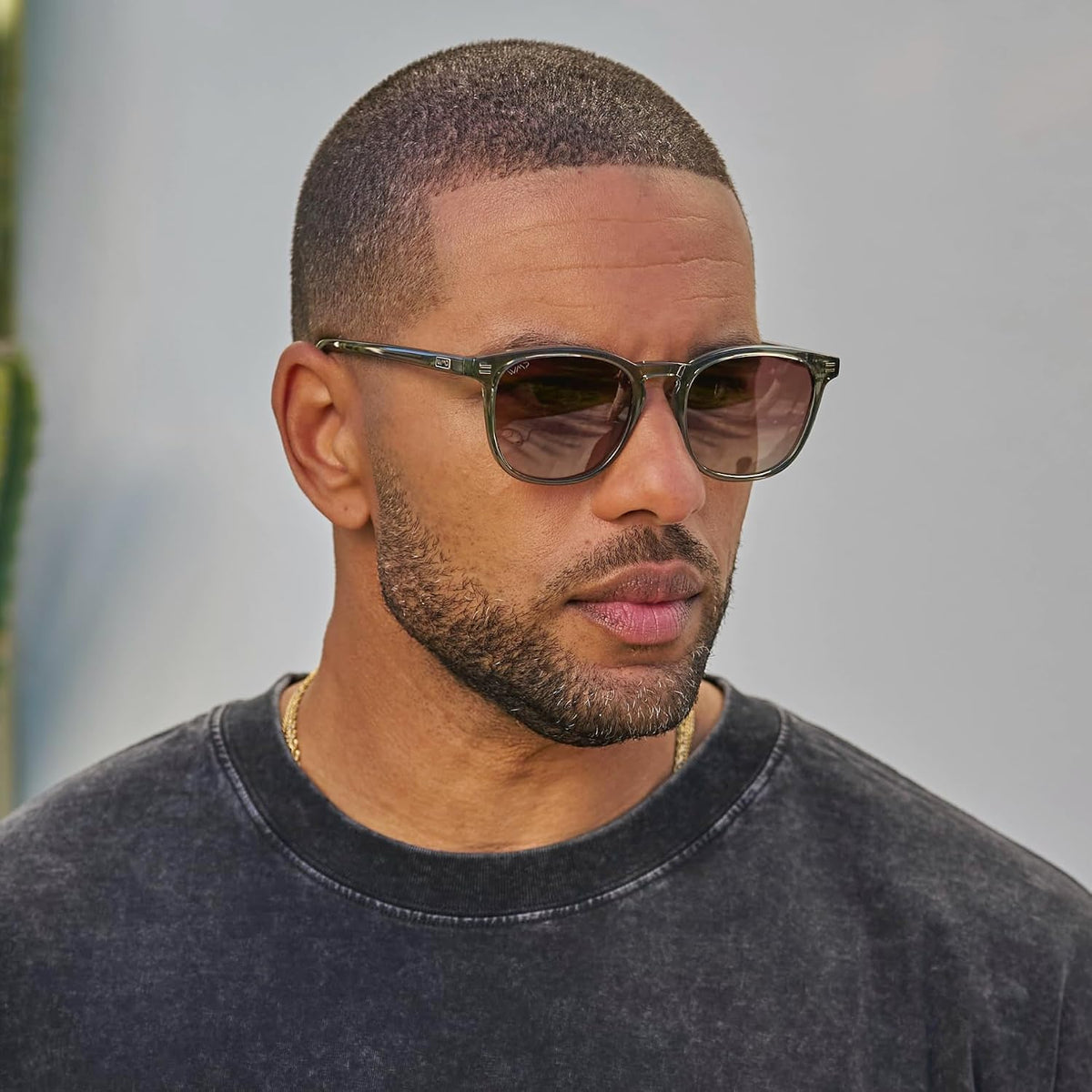 WMP Eyewear - Gafas de sol polarizadas modernas y redondas para hom...