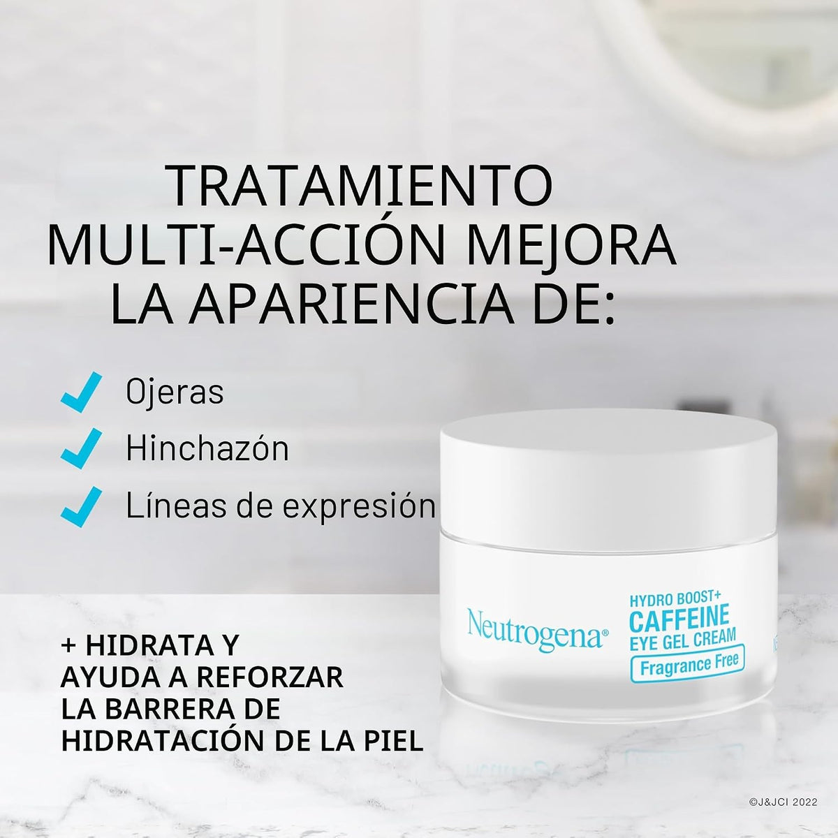 Neutrogena Hydro Boost + Crema de ojos para ojeras e hinchazón, cre...