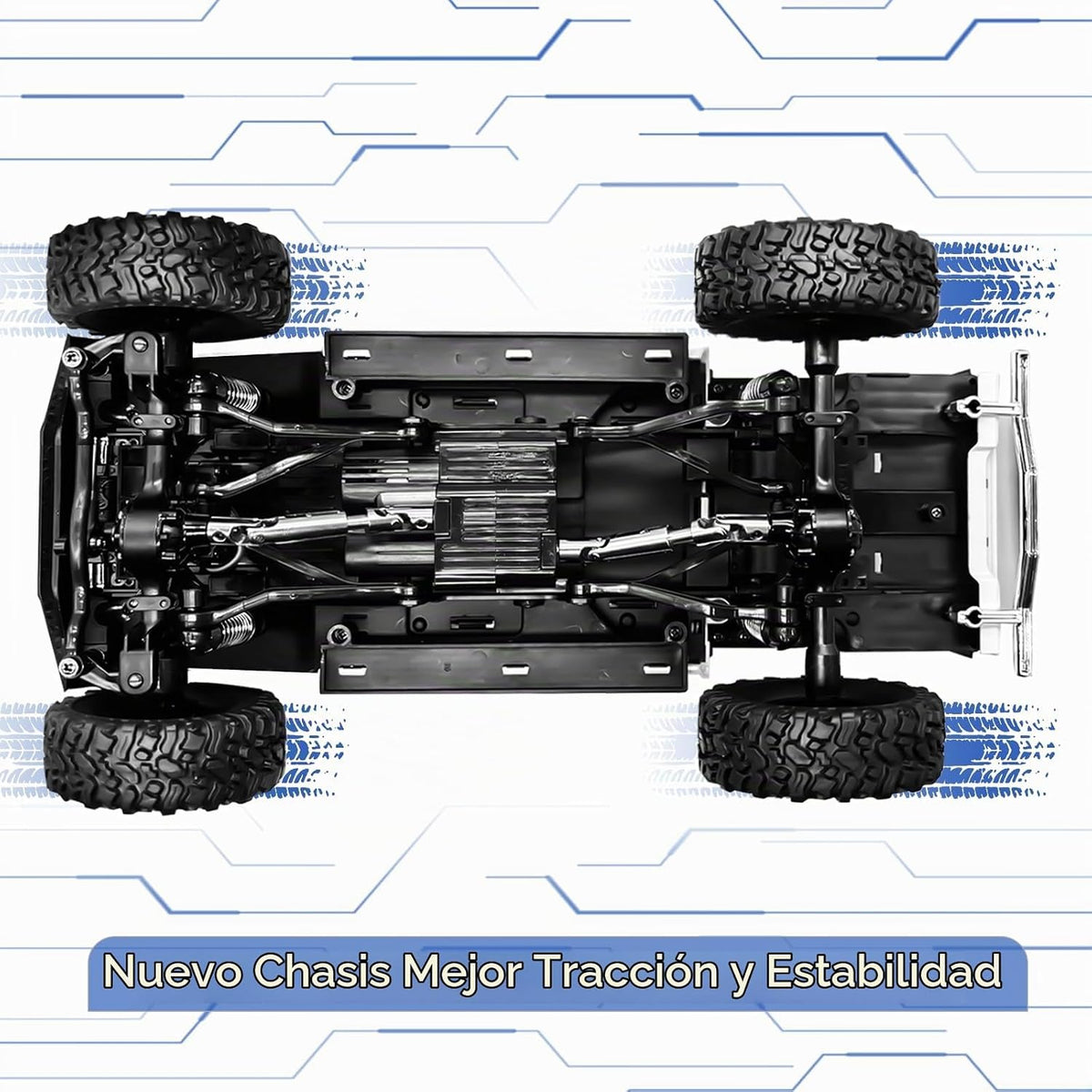 LEOSO WPL C64-1 1:16 4WD RC Rock Crawler con 3 baterías Azul | Cami...