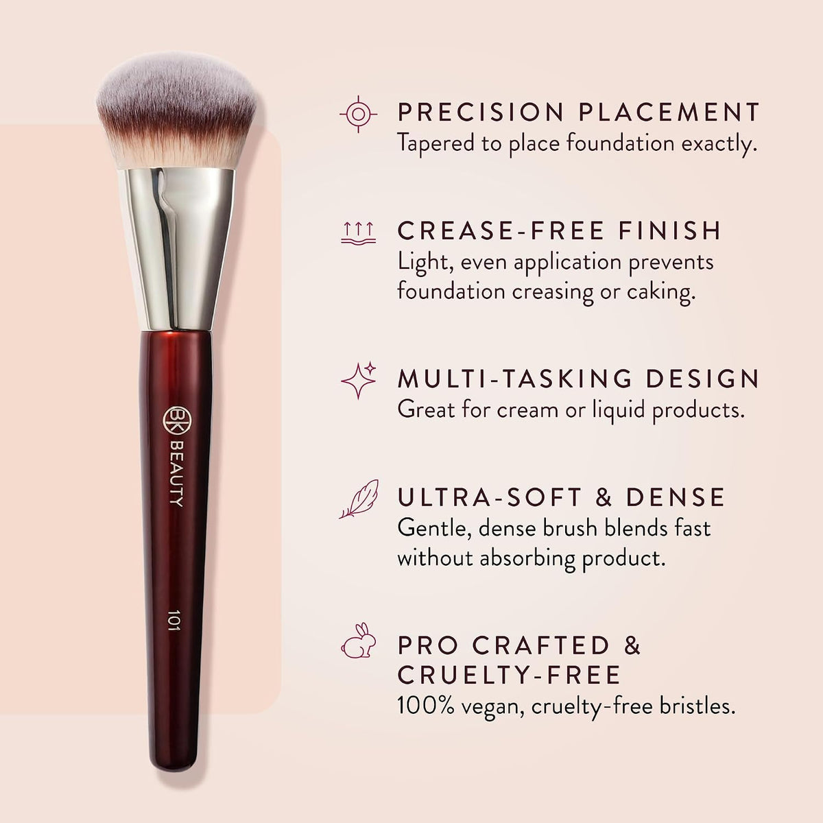 CEPILLOS BK BEAUTY - 101 CEPILLO DE BASE CONTORNEADO - Cepillo de B...
