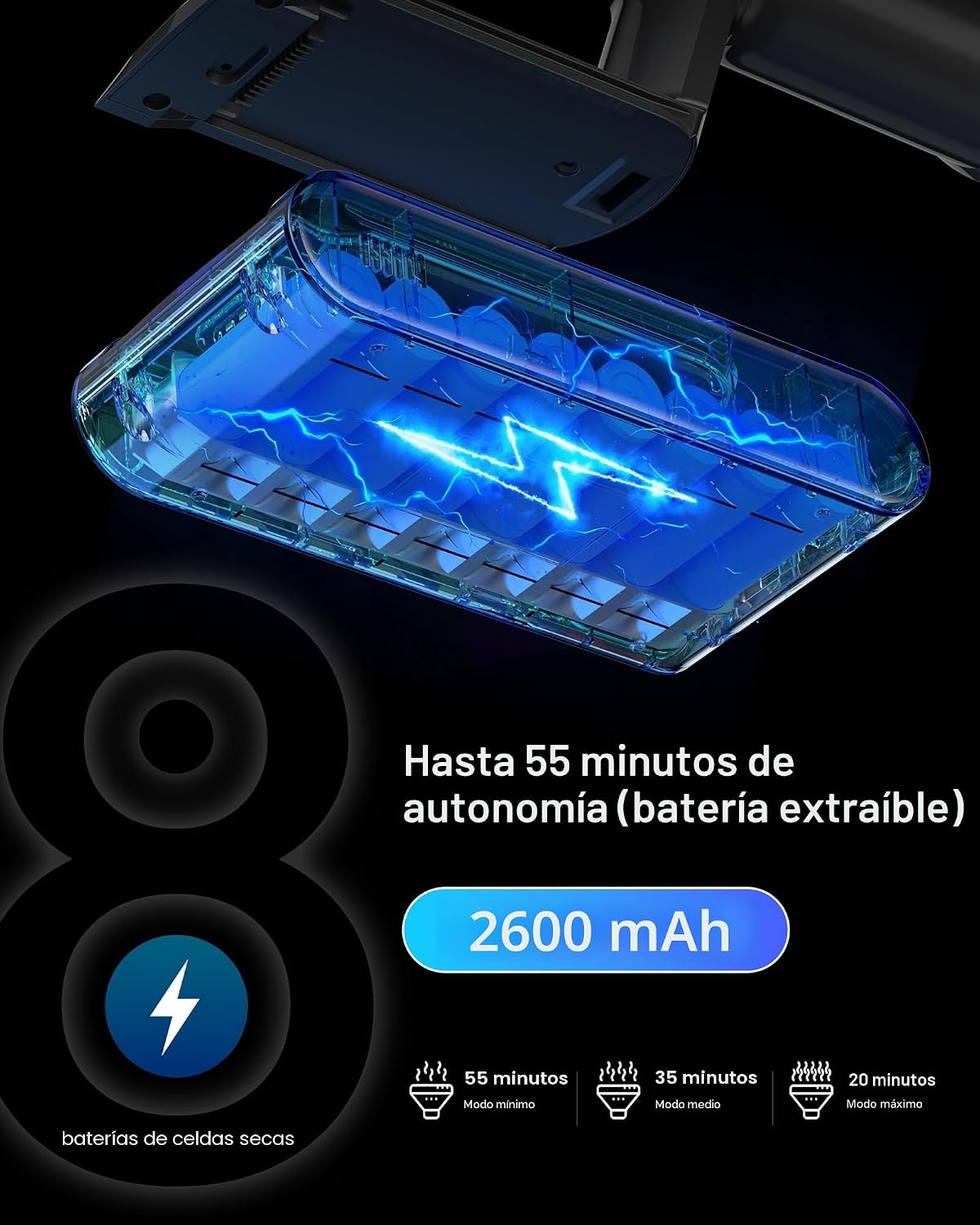 Aspiradora inalámbrica para el hogar, potente aspiradora con filtro...