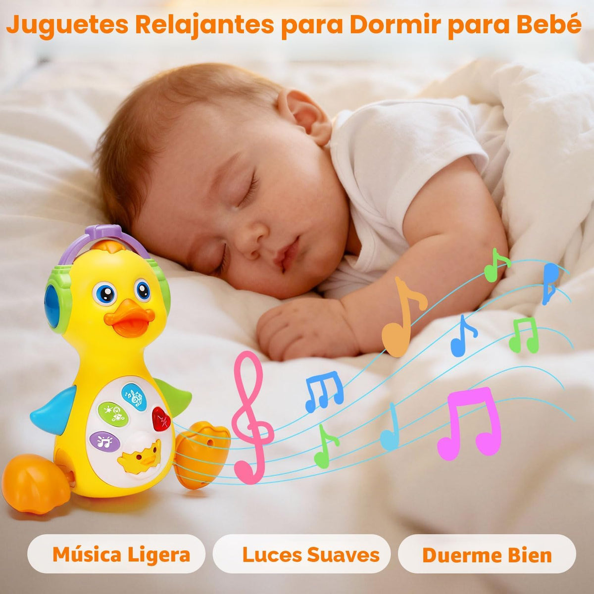 Juguete de pato iluminado musical, bailando que se arrastra en movi...