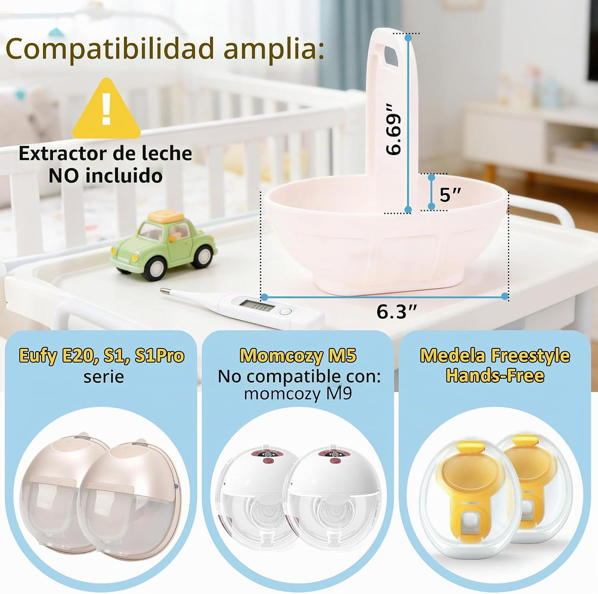 FANTOVO Soporte para extractor de leche de silicona, base antiincli...