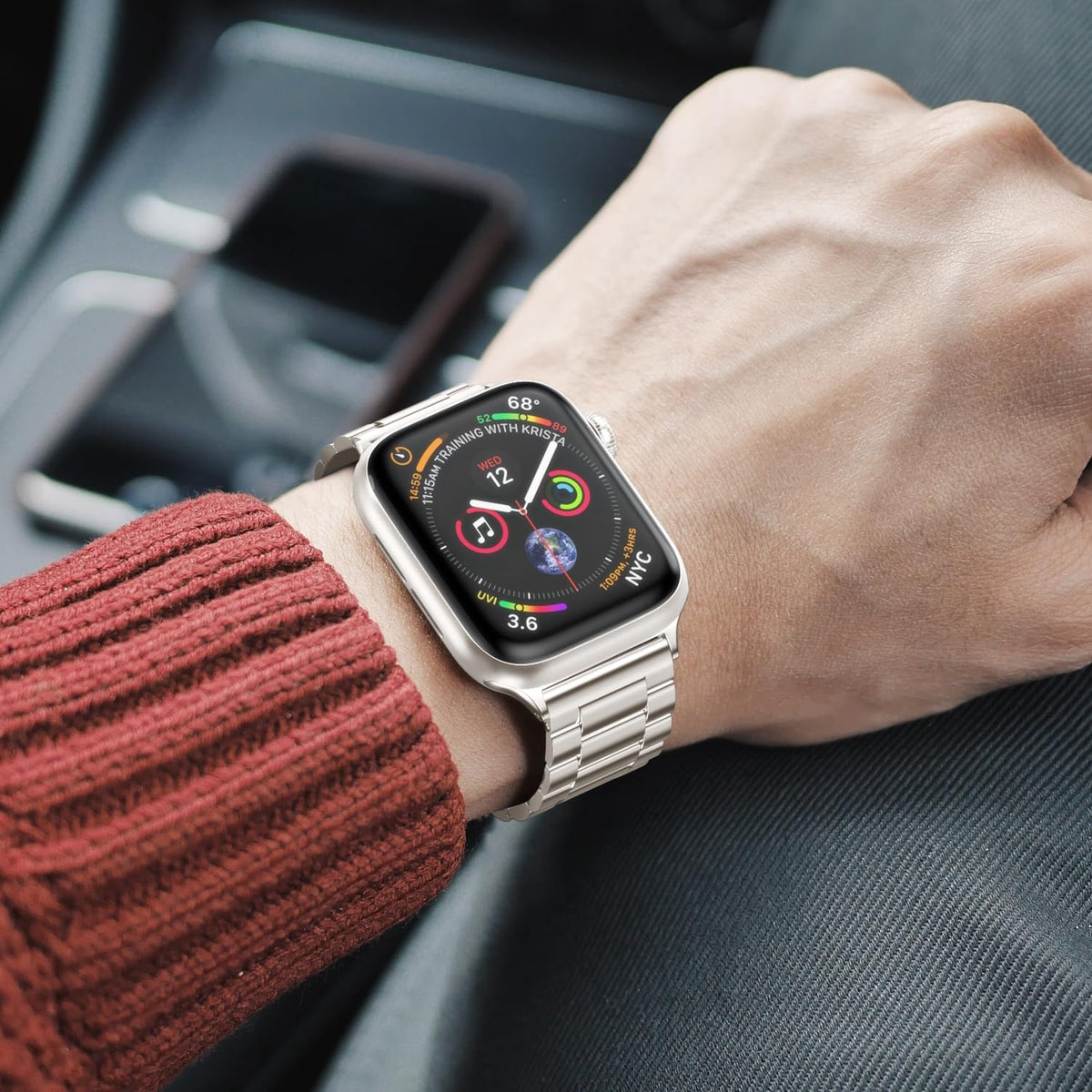 EPULY - Correa de metal compatible con correas de Apple Watch para...