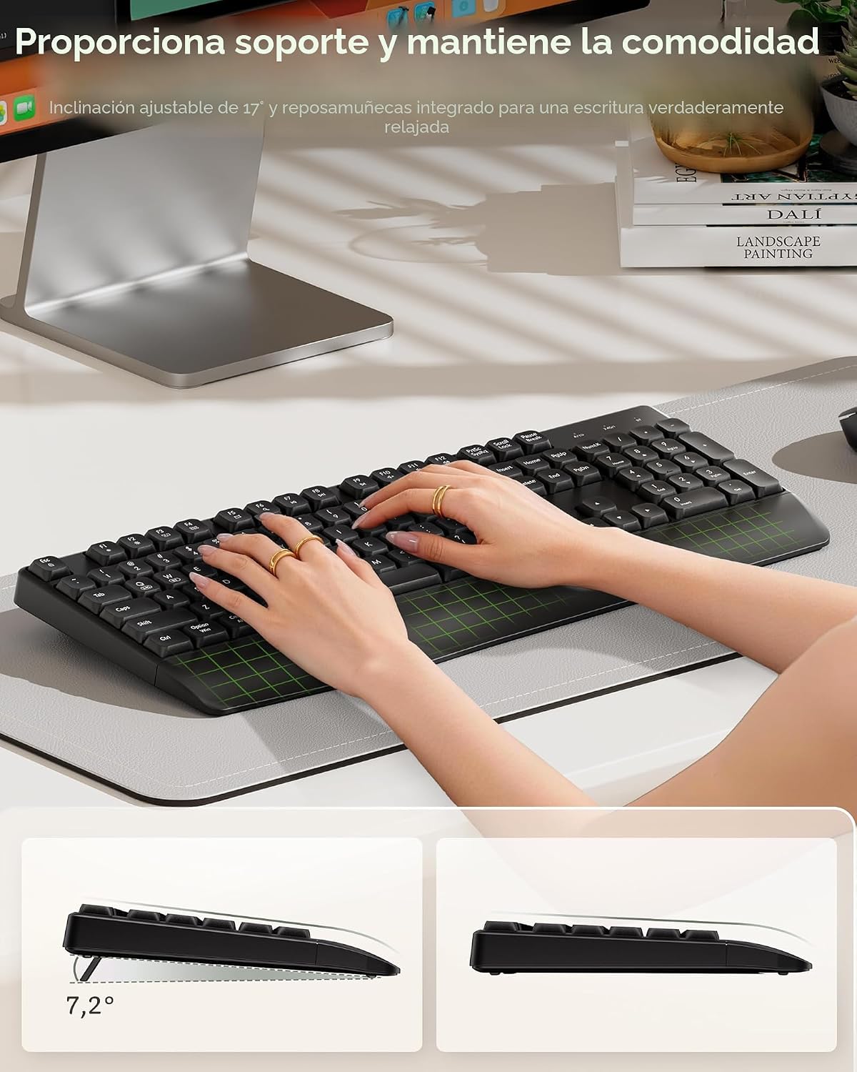 seenda COE200 Combo de teclado y mouse Bluetooth inalámbricos con |...
