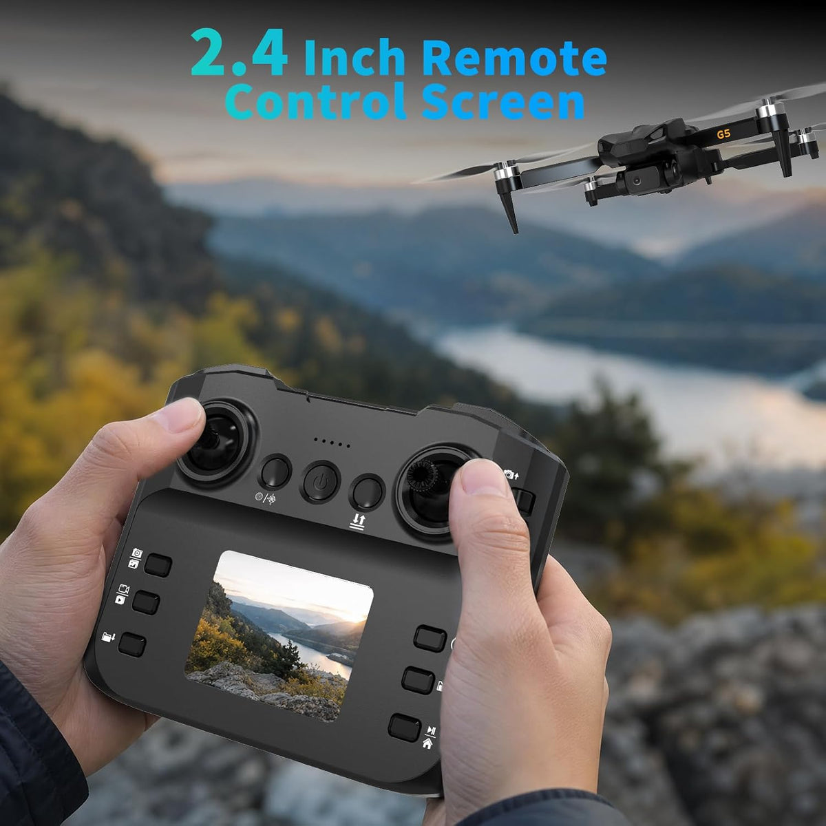 Dron plegable G5 con cámara 1080P para adultos y niños | Controlado...