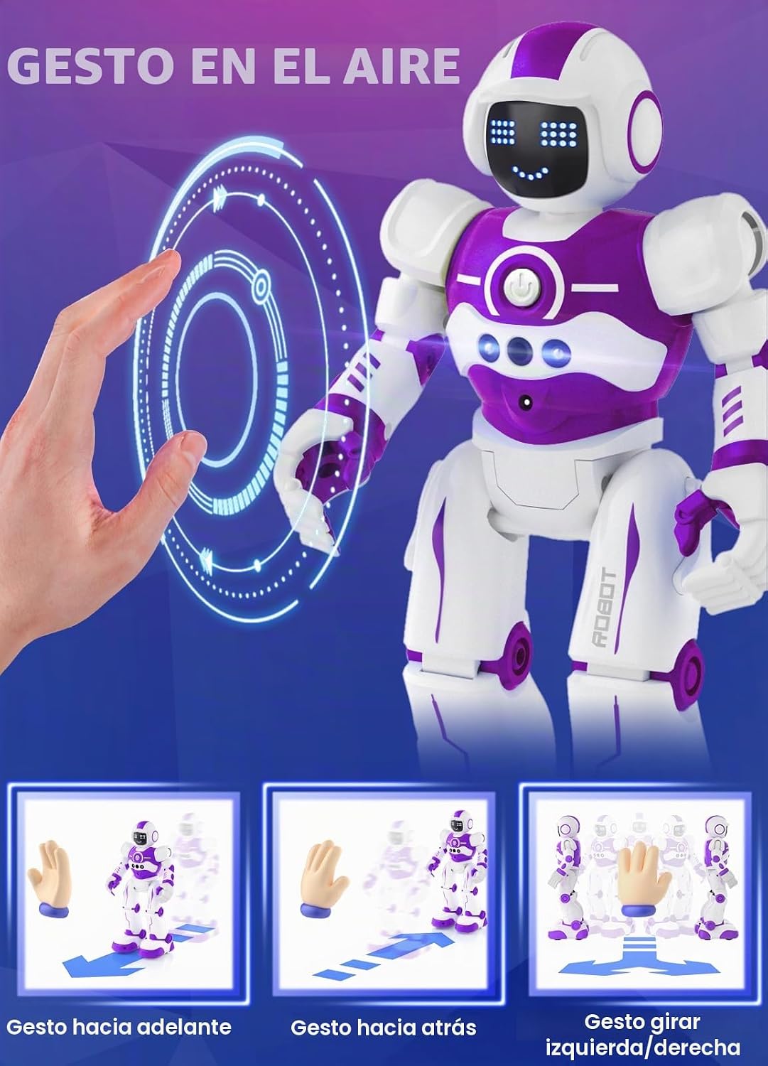 EduCuties Robot Juguetes para niños, robots recargables de control...