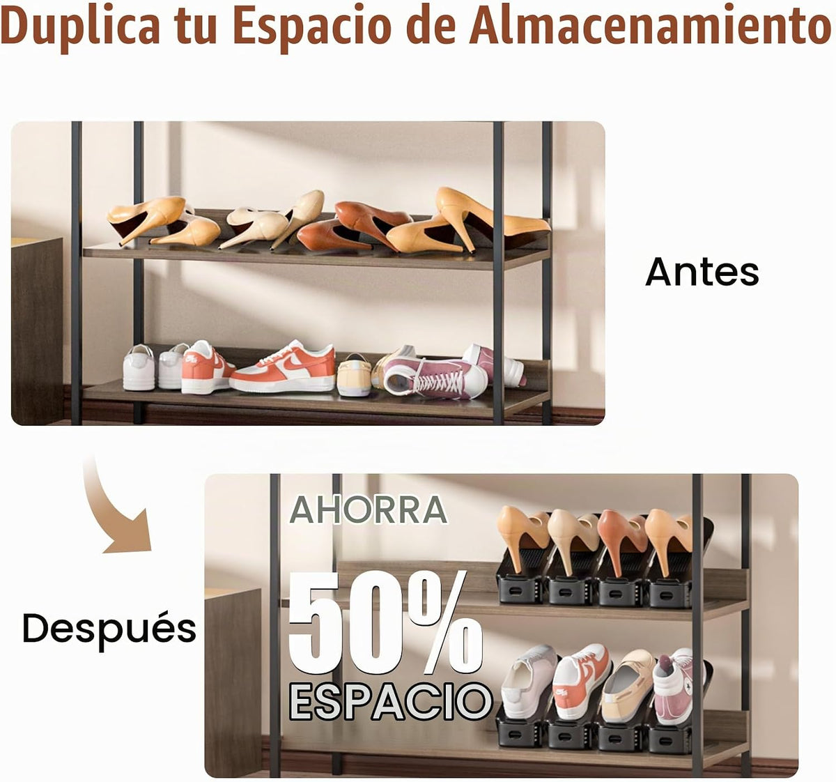 Neprock Organizador de Ranuras para Zapatos, Organizador de Almacen...