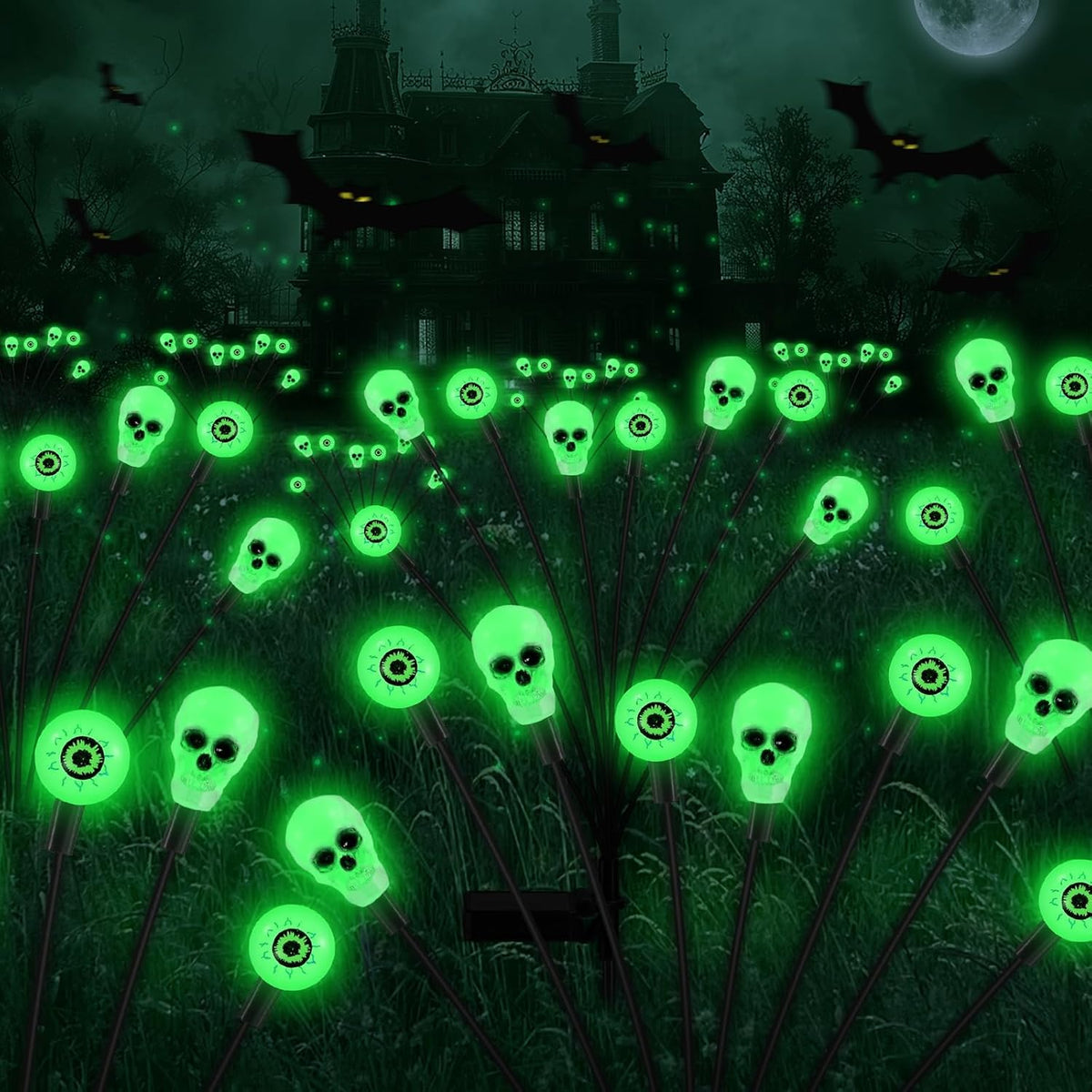 vignuto Decoraciones de Halloween al aire libre, luces de globo ocu...