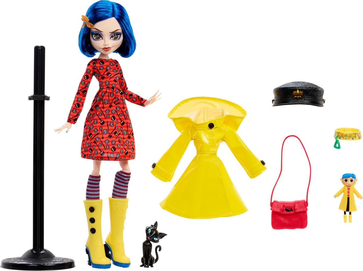Monster High Skullector Coraline Doll | Coleccionable en impermeabl...